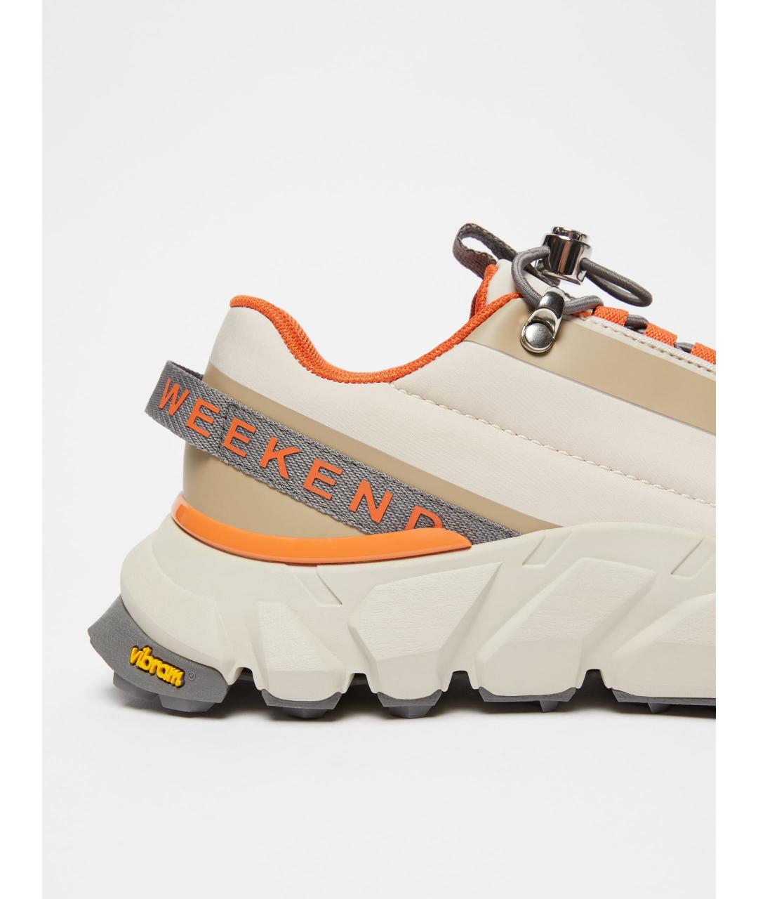 WEEKEND MAX MARA Бежевые текстильные кроссовки, фото 2