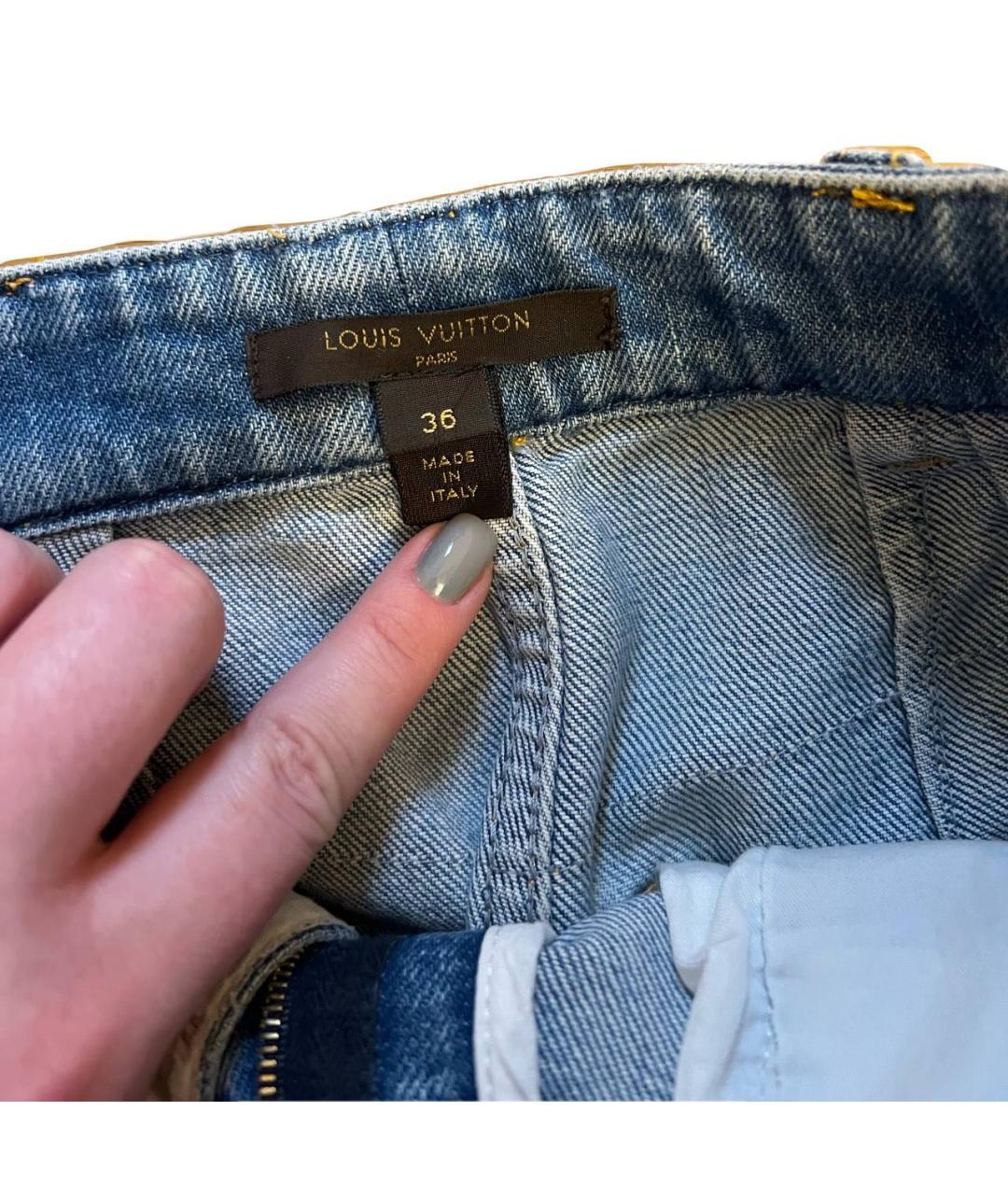LOUIS VUITTON Голубые прямые джинсы, фото 3