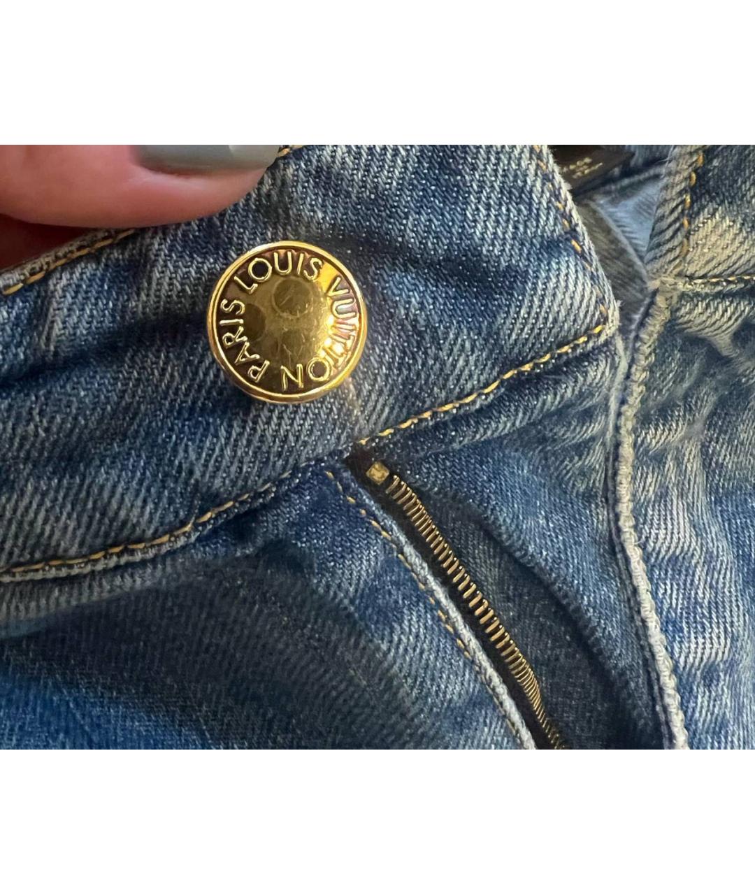 LOUIS VUITTON Голубые прямые джинсы, фото 4