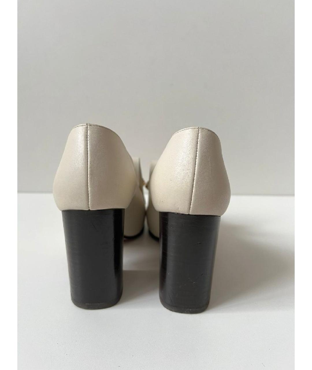 VALENTINO Бежевые кожаные туфли, фото 4