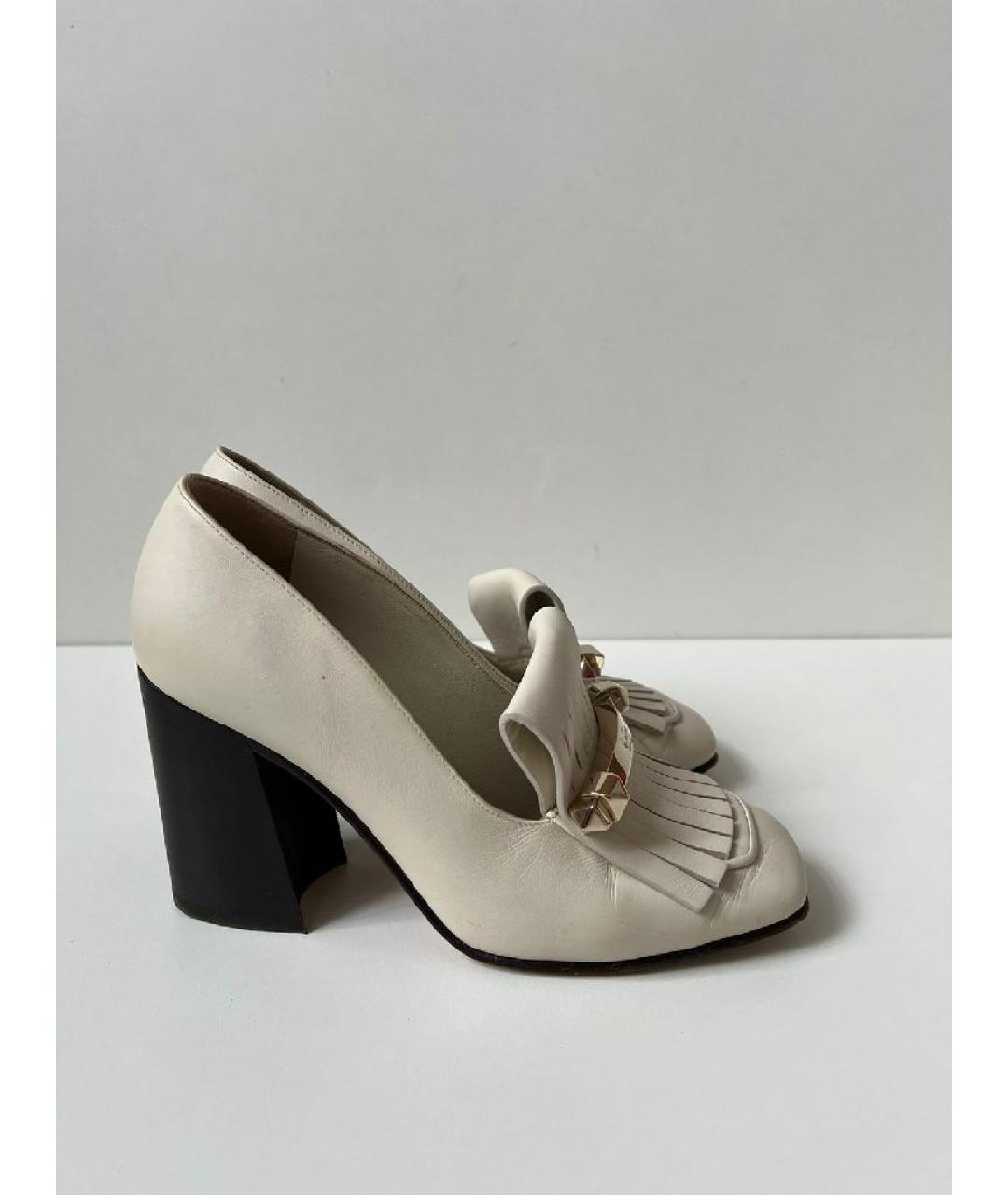 VALENTINO Бежевые кожаные туфли, фото 8