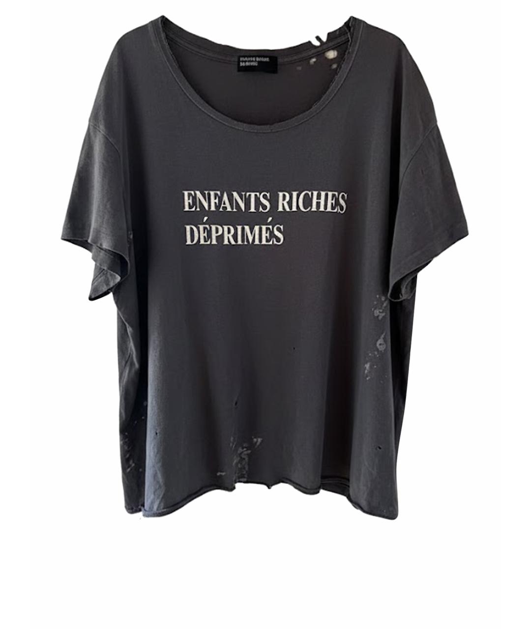 Enfants Riches Déprimés Антрацитовая хлопковая футболка, фото 1