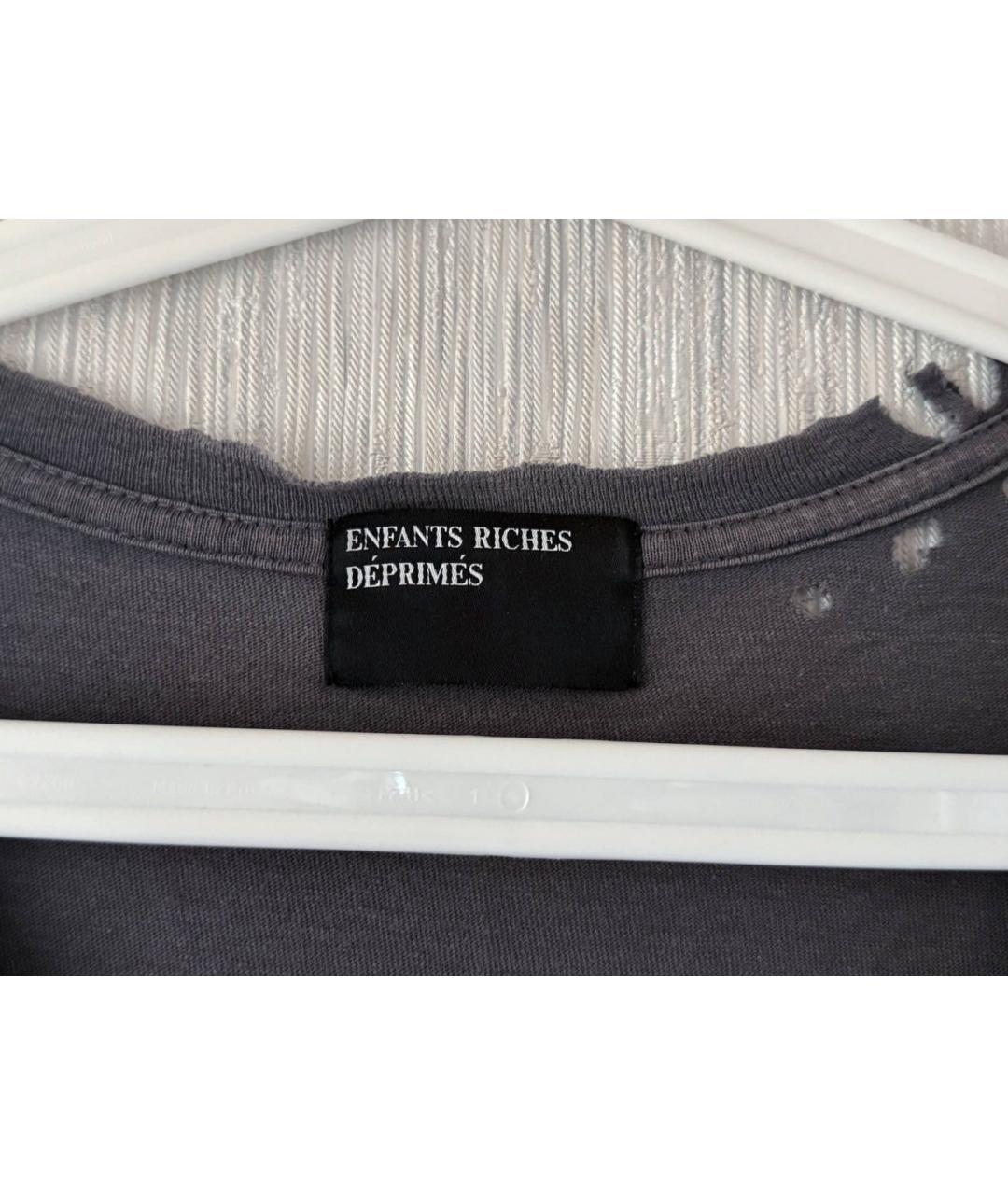 Enfants Riches Déprimés Антрацитовая хлопковая футболка, фото 3