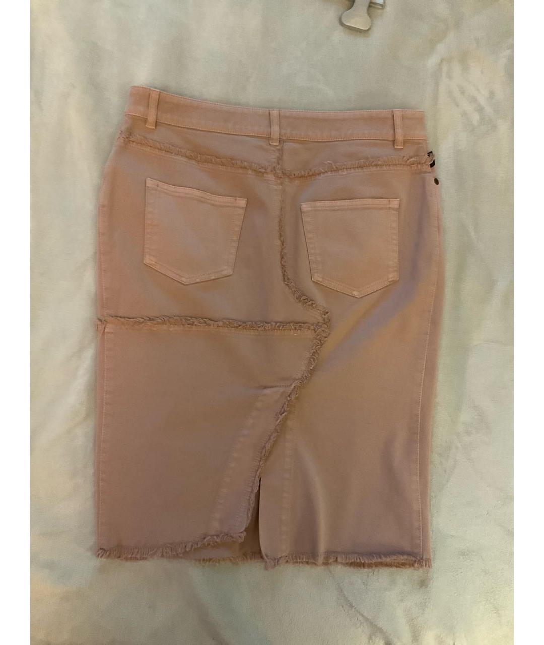 TOM FORD Розовая хлопко-эластановая юбка миди, фото 2