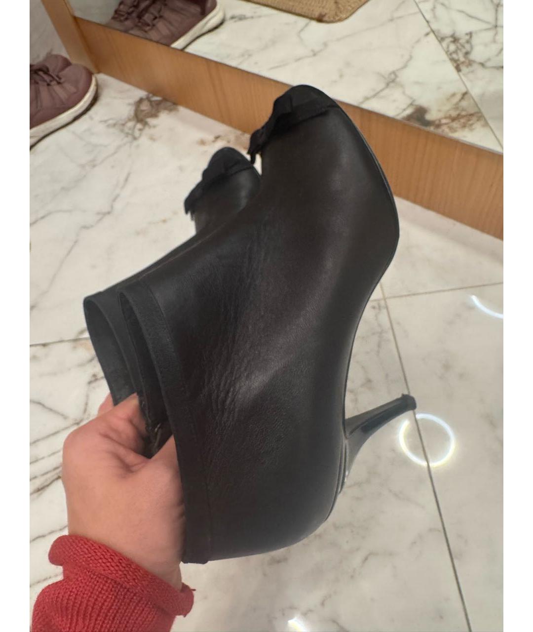 CHANEL Черные кожаные туфли, фото 6