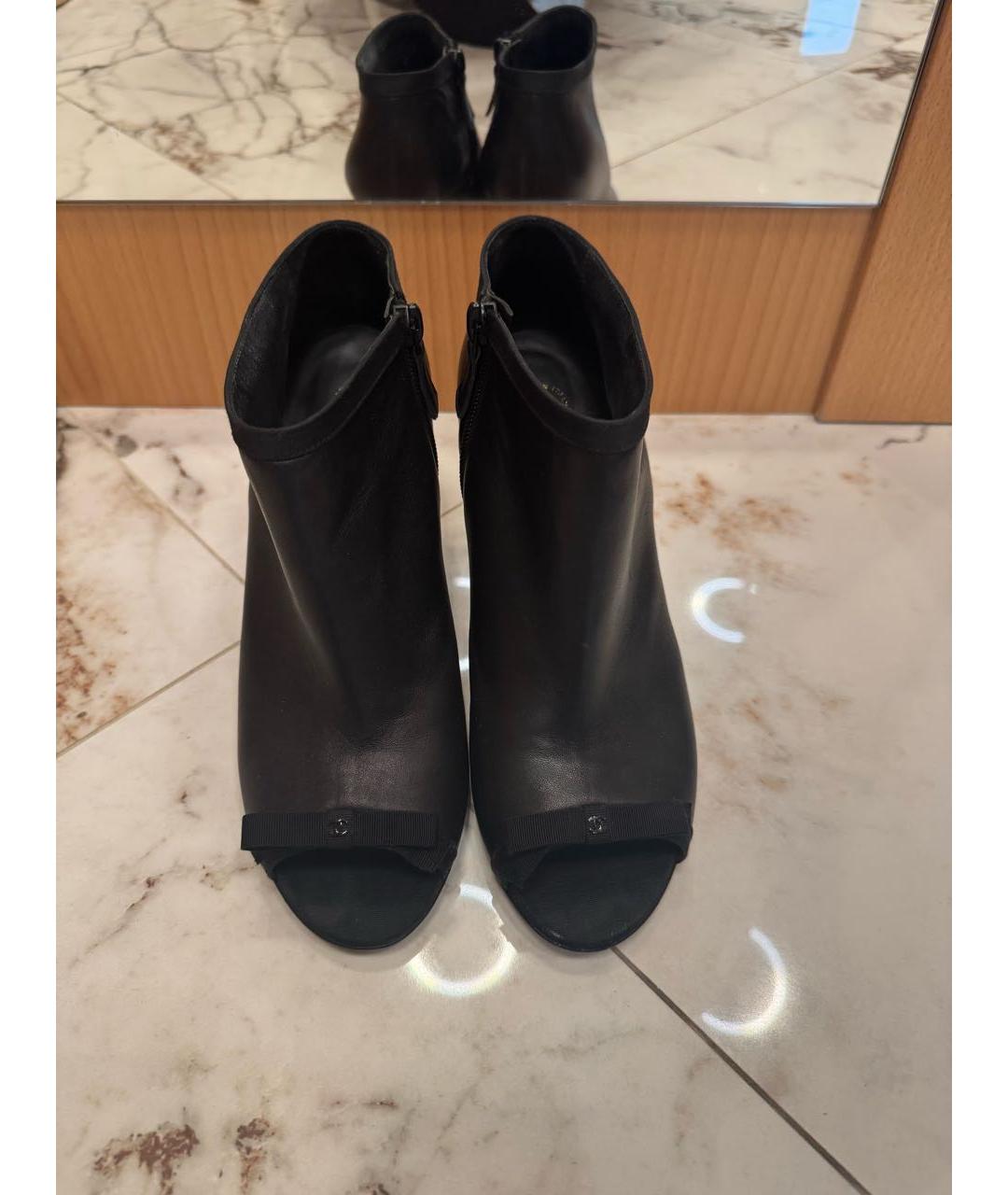 CHANEL Черные кожаные туфли, фото 2