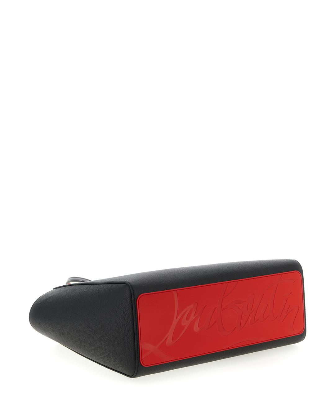 CHRISTIAN LOUBOUTIN Черная кожаная сумка тоут, фото 2