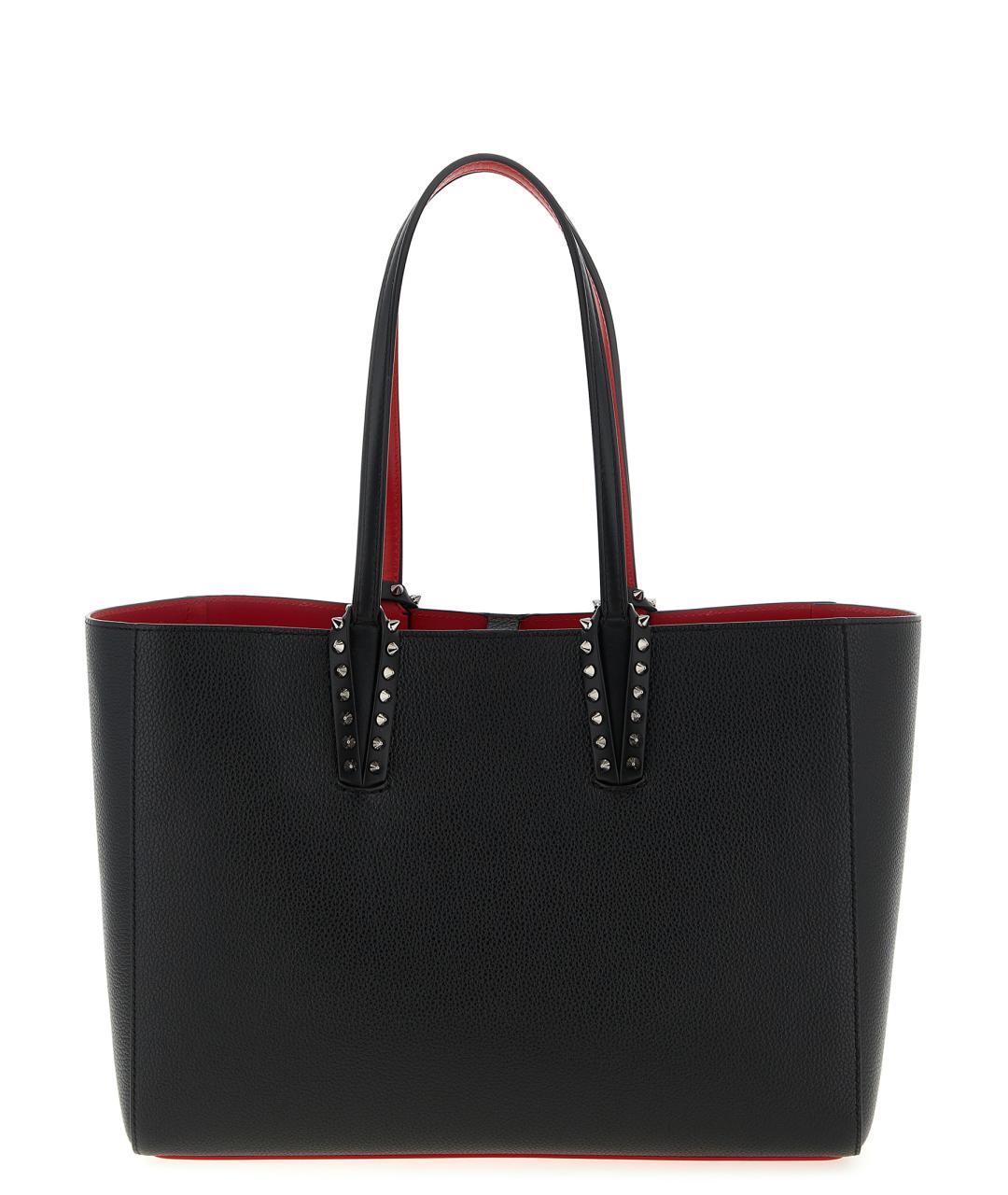 CHRISTIAN LOUBOUTIN Черная кожаная сумка тоут, фото 1