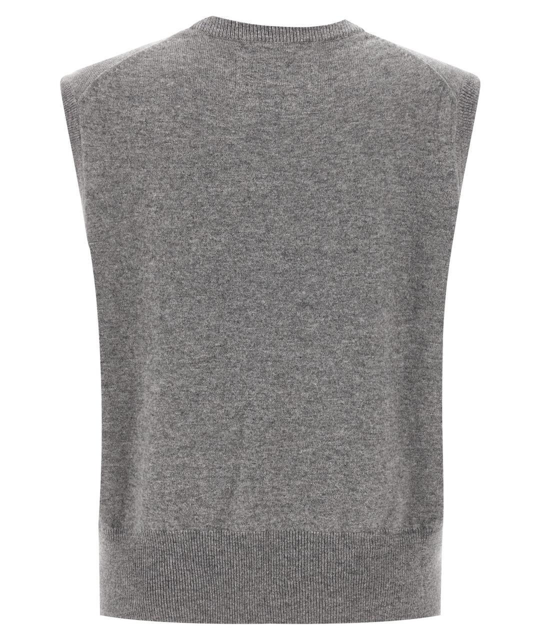EXTREME CASHMERE Серая кашемировая жилетка, фото 2