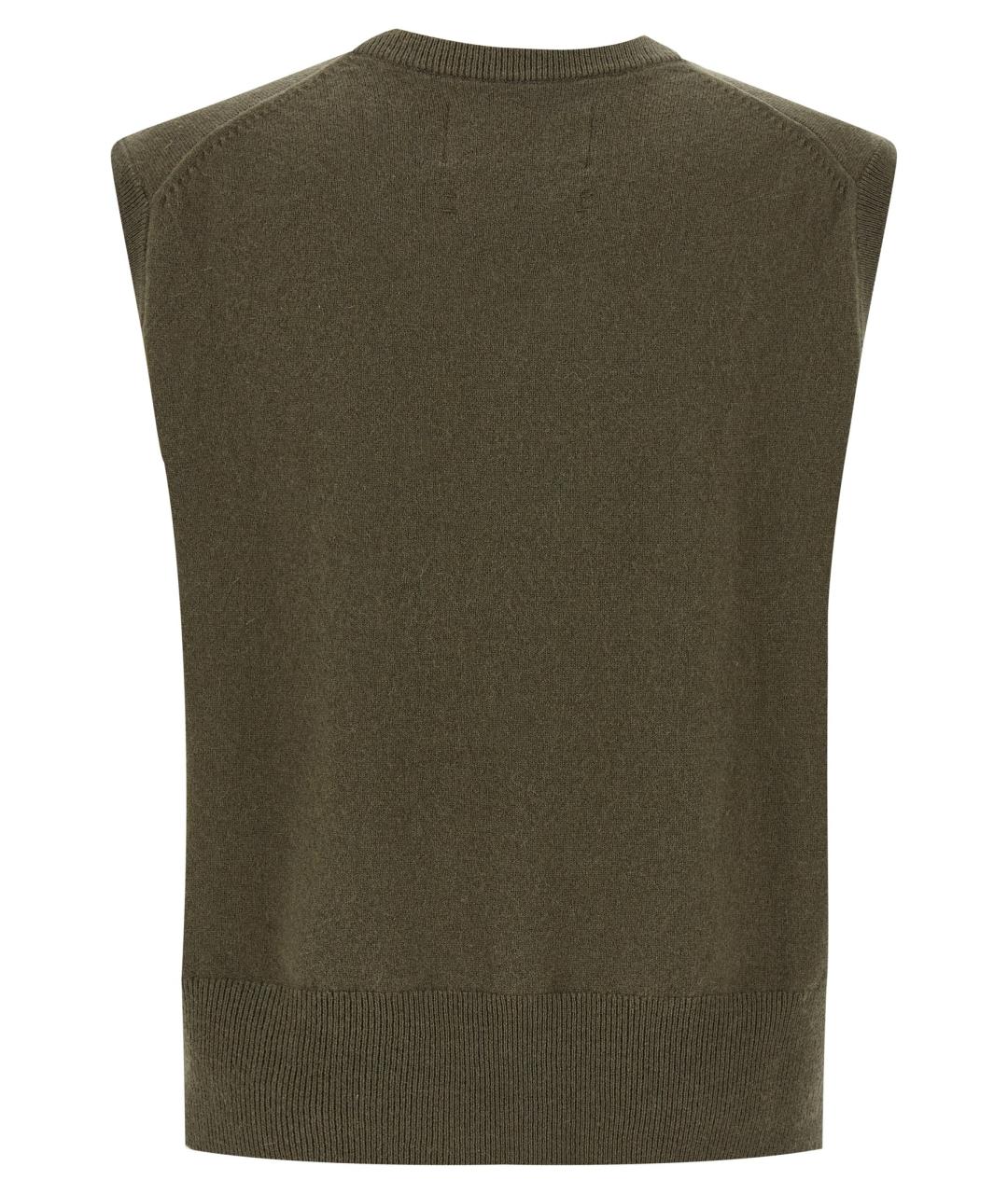 EXTREME CASHMERE Зеленая кашемировая жилетка, фото 2