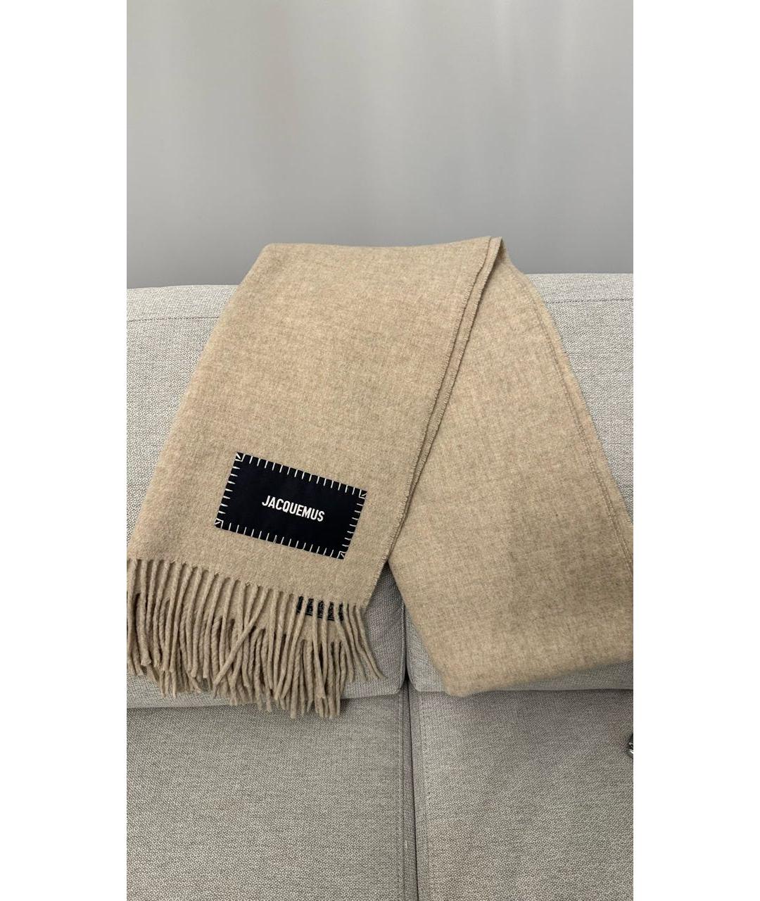 JACQUEMUS Бежевая шерстяная шапка, фото 4