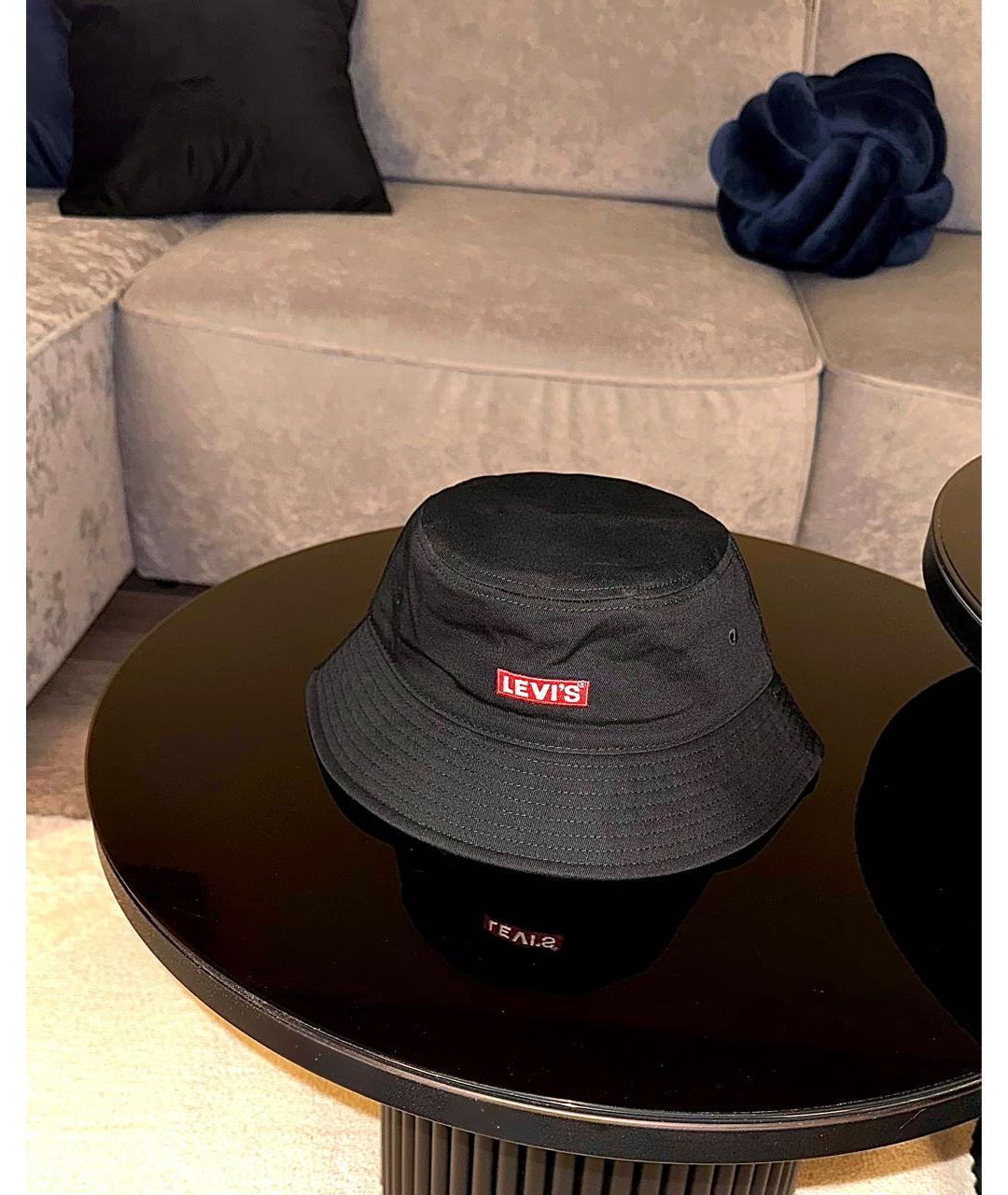 LEVI'S Черная хлопковая панама, фото 2