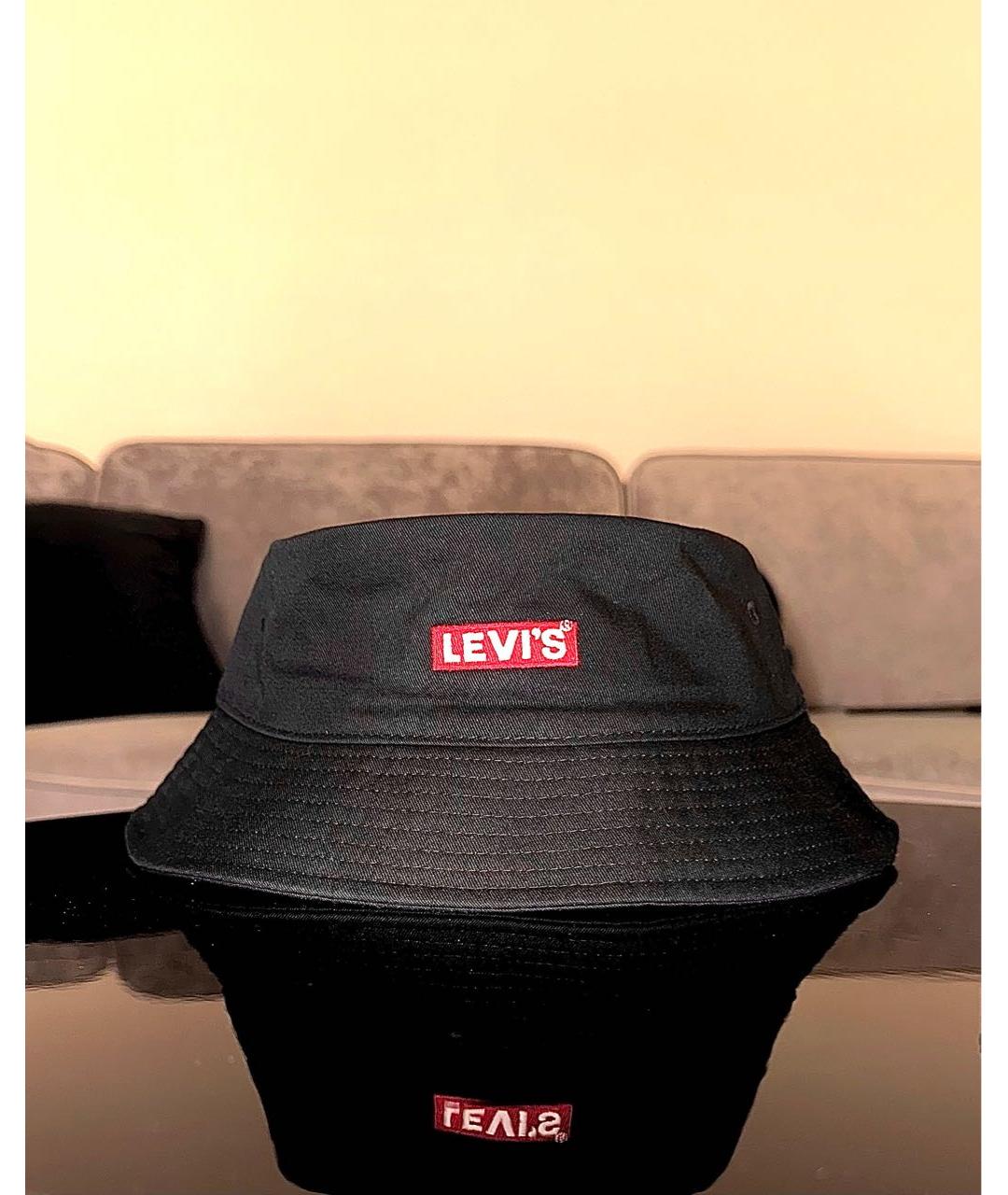 LEVI'S Черная хлопковая панама, фото 4