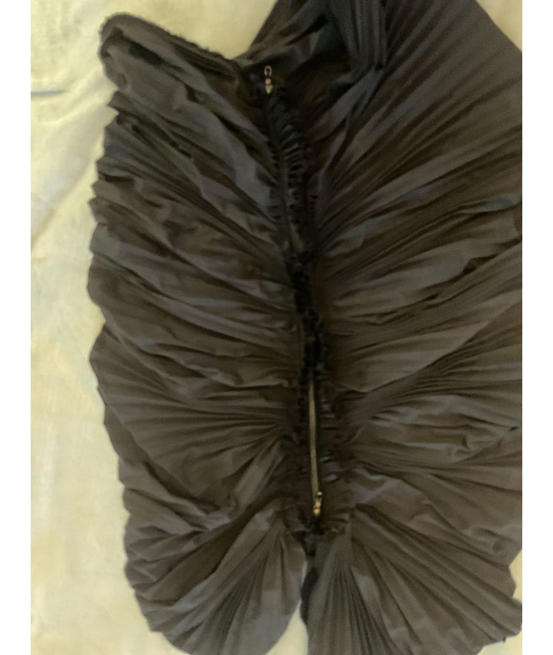 LANVIN Черная полиэстеровая юбка мини, фото 3