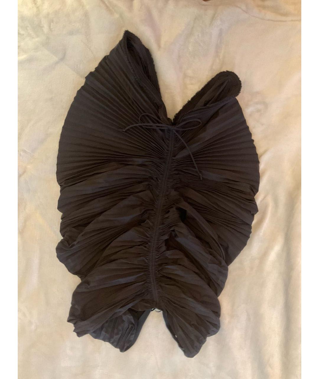 LANVIN Черная полиэстеровая юбка мини, фото 2