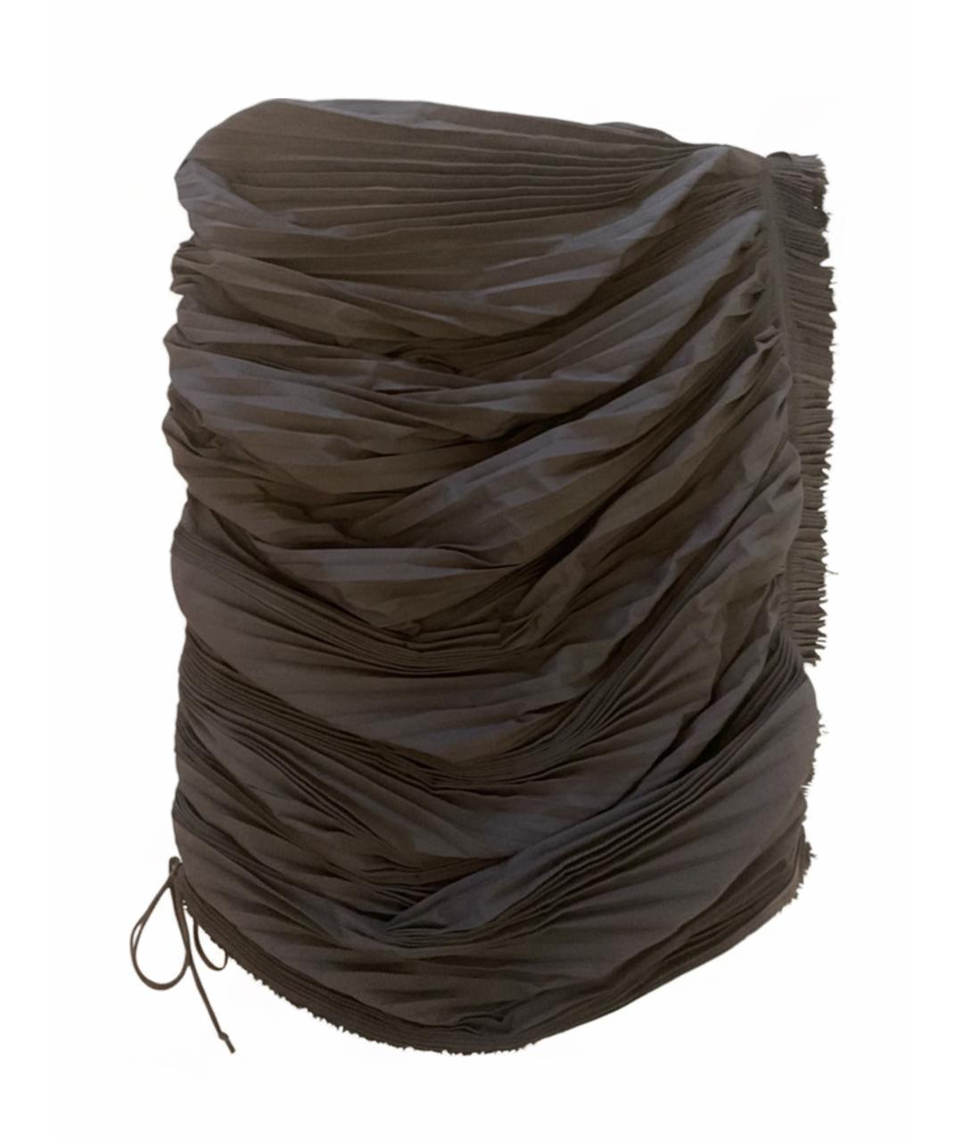 LANVIN Черная полиэстеровая юбка мини, фото 1