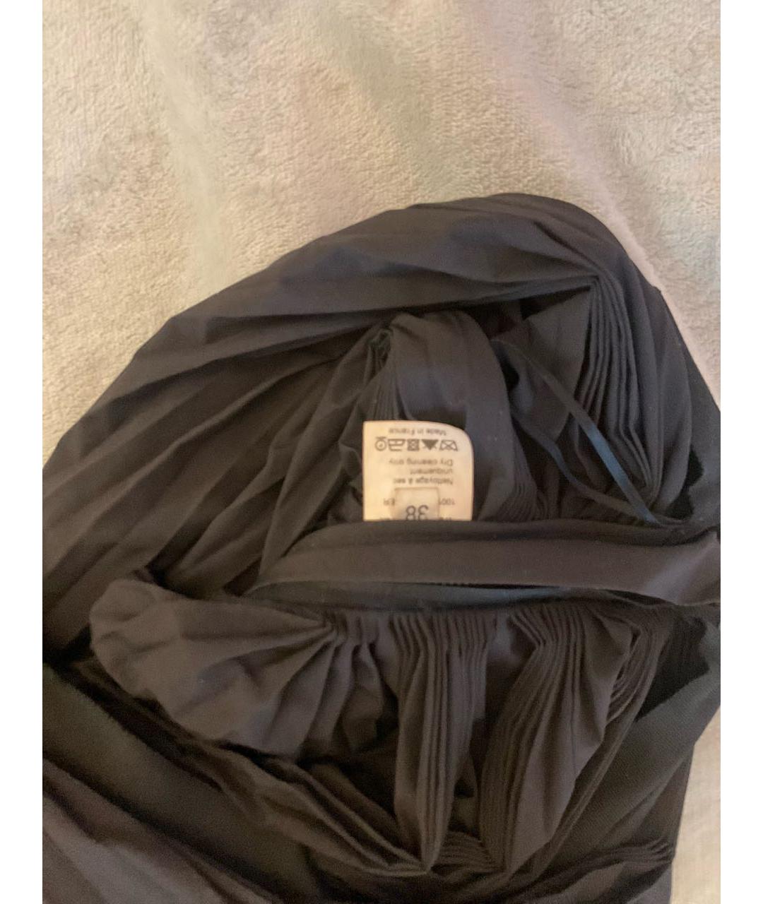 LANVIN Черная полиэстеровая юбка мини, фото 5