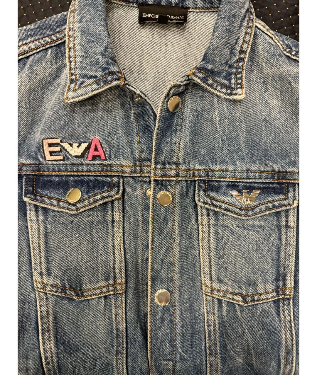 EMPORIO ARMANI Синий хлопковый жакет / жилет, фото 4