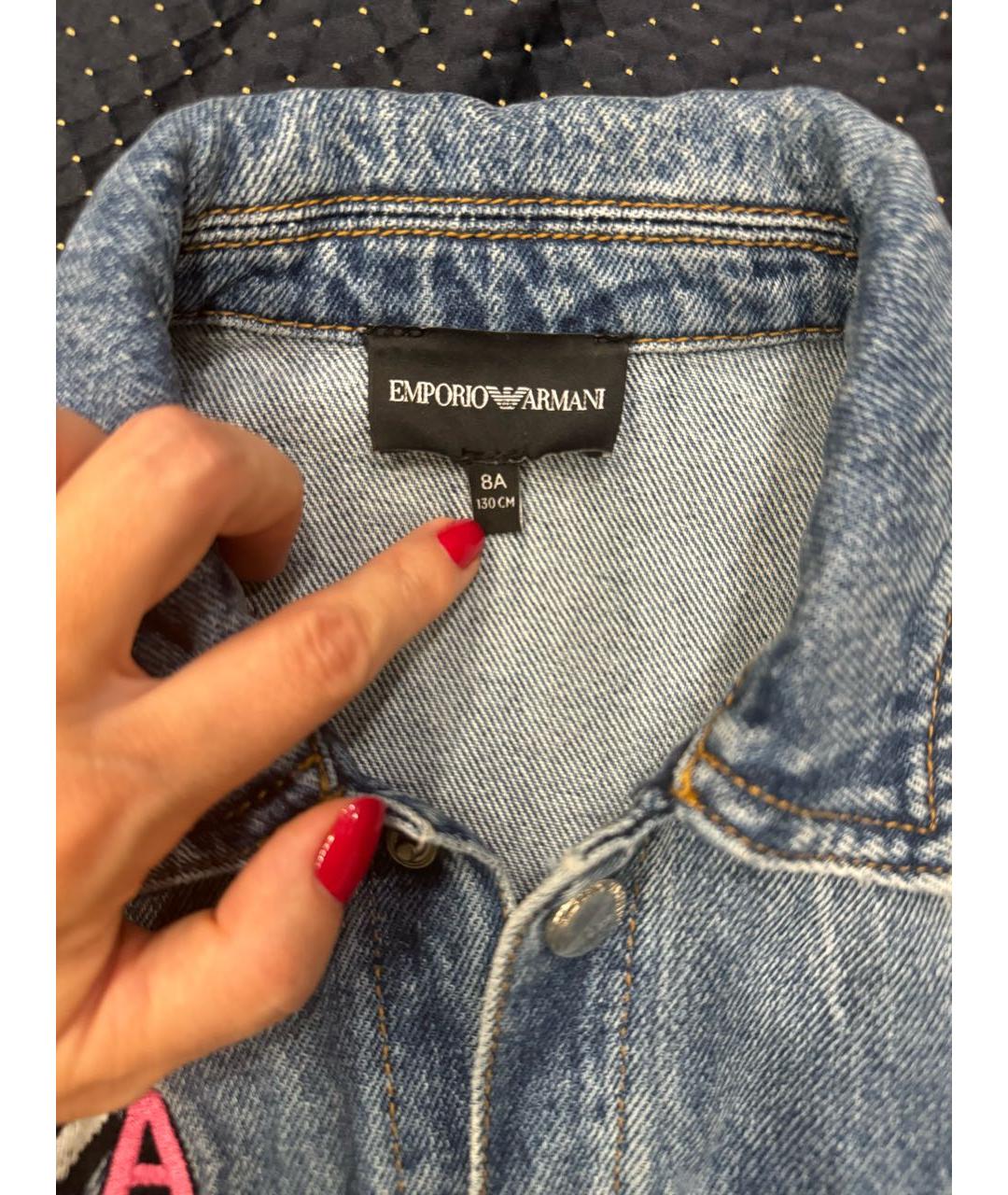 EMPORIO ARMANI Синий хлопковый жакет / жилет, фото 3