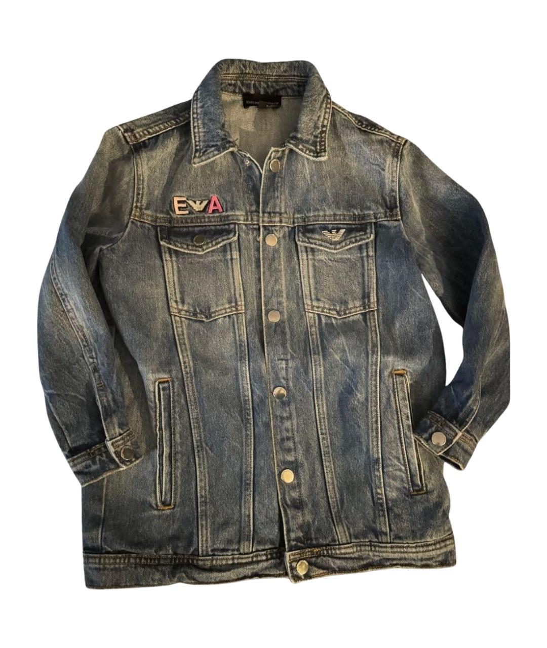 EMPORIO ARMANI Синий хлопковый жакет / жилет, фото 1