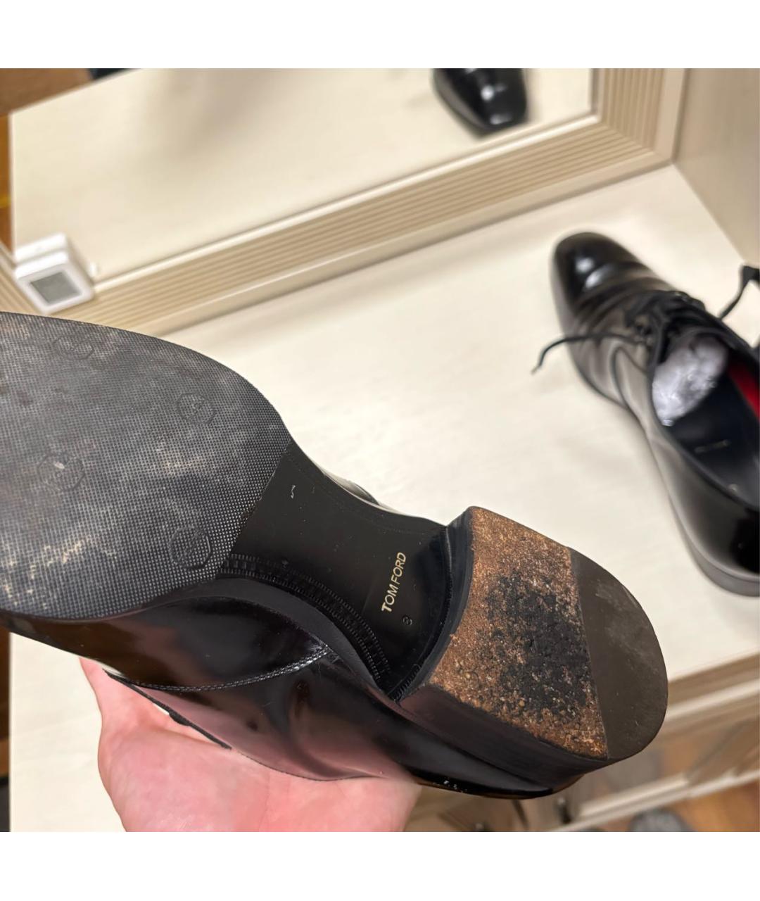 TOM FORD Черные туфли из лакированной кожи, фото 5