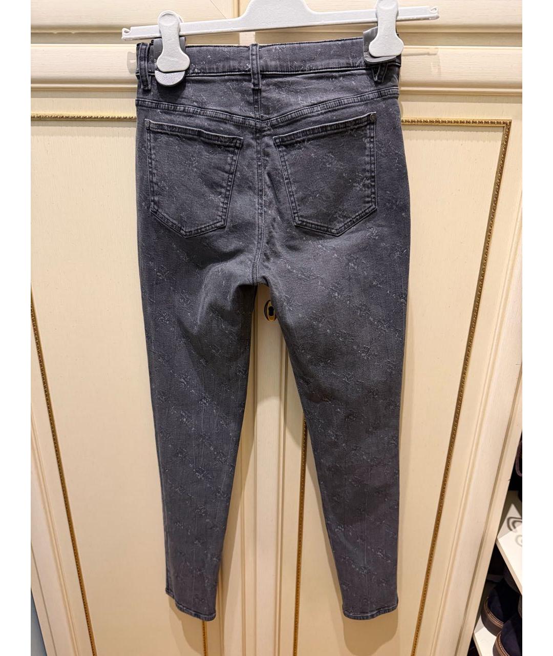 CHANEL Серые хлопко-эластановые джинсы слим, фото 5