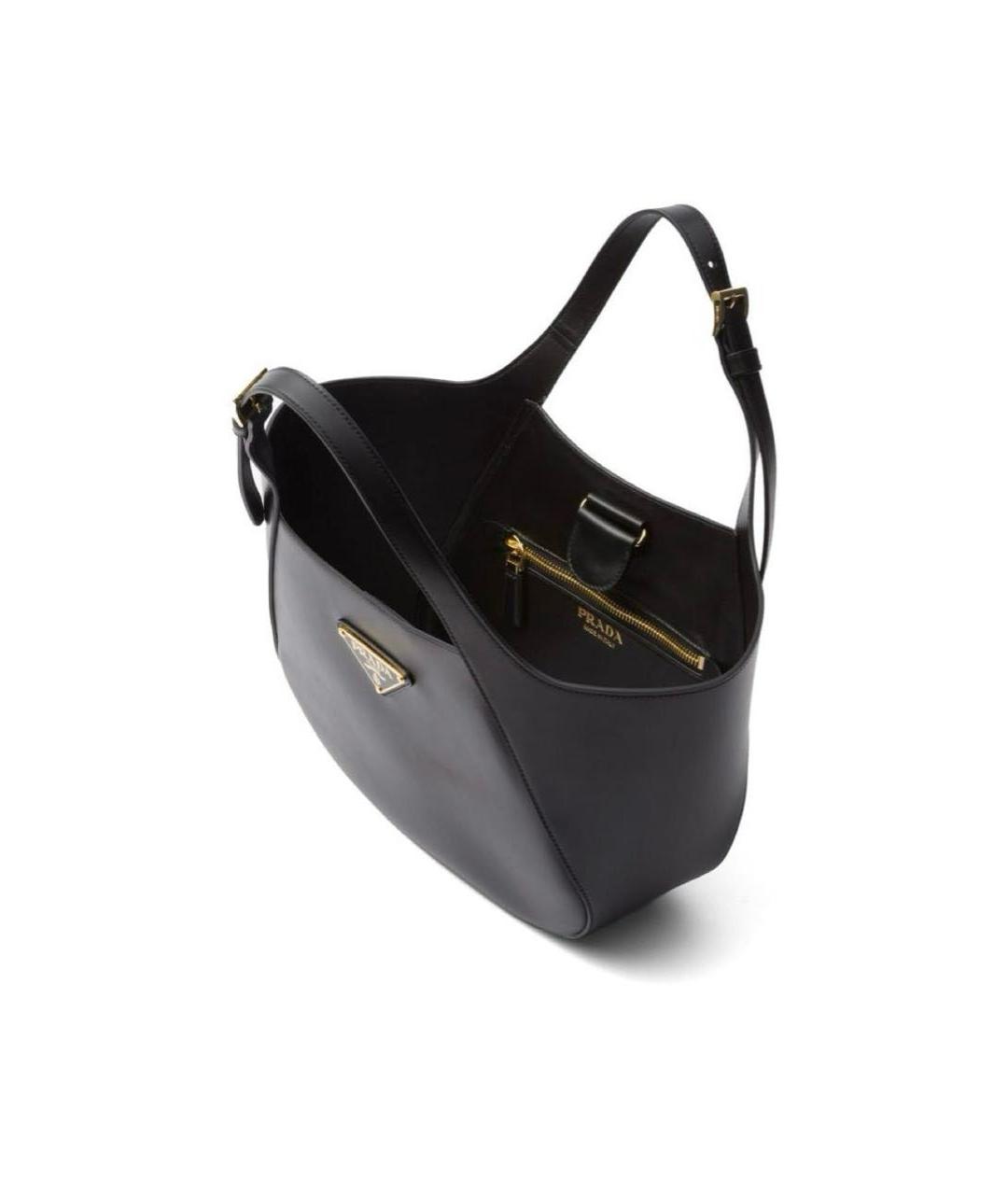 PRADA Черная кожаная сумка тоут, фото 3