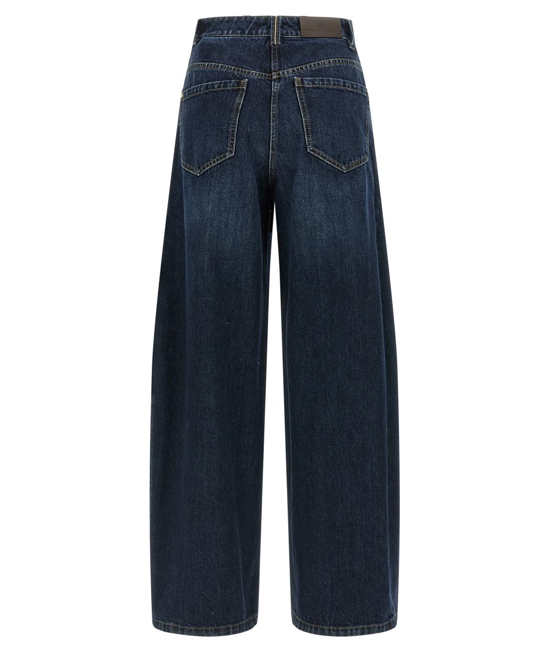 BRUNELLO CUCINELLI Синие хлопковые джинсы клеш, фото 2