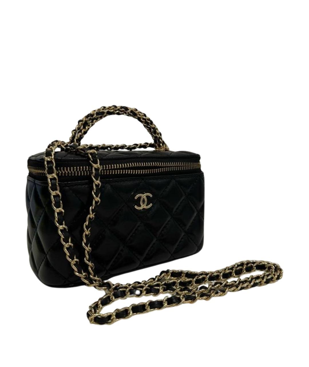 CHANEL Черная кожаная сумка через плечо, фото 1
