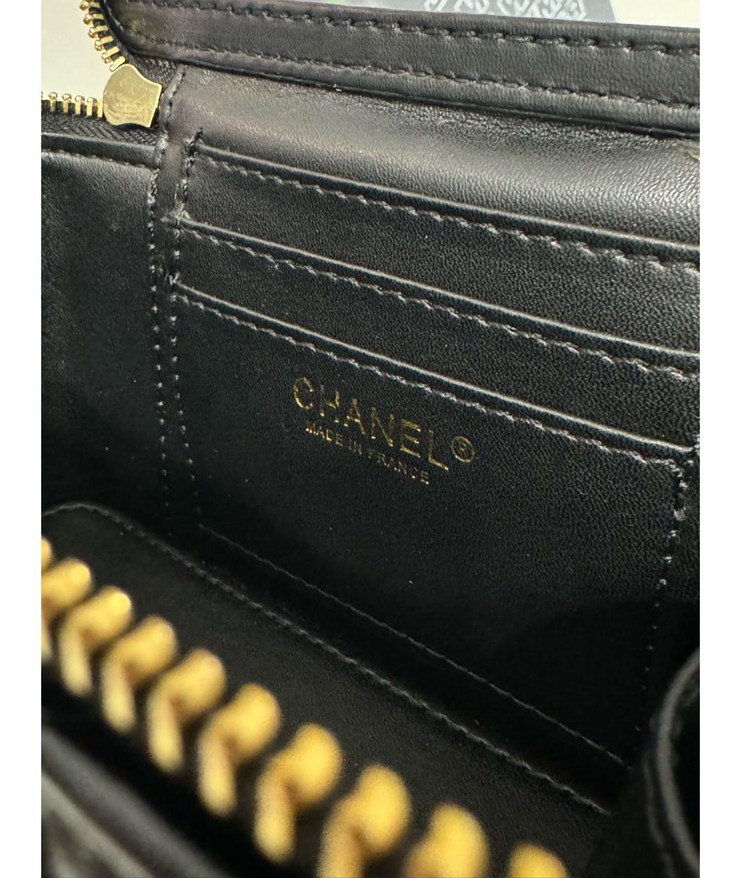 CHANEL Черная кожаная сумка через плечо, фото 4