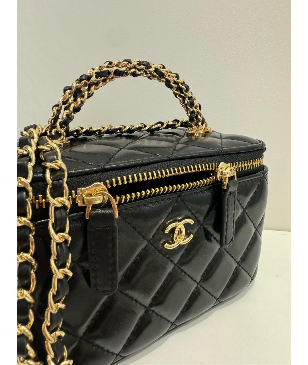 CHANEL Черная кожаная сумка через плечо, фото 3