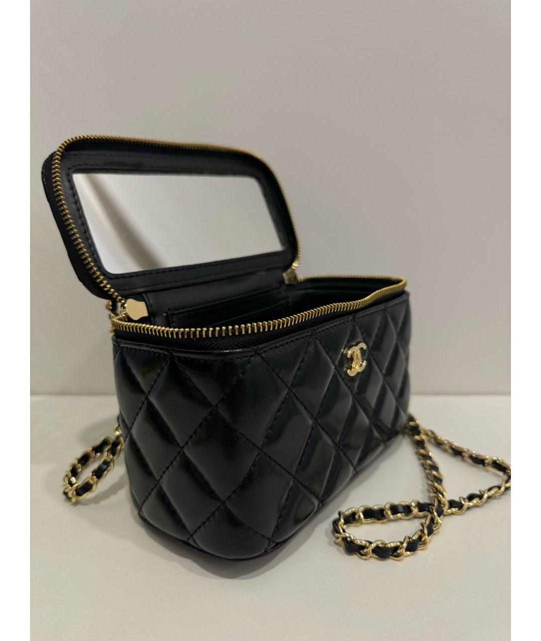 CHANEL Черная кожаная сумка через плечо, фото 2