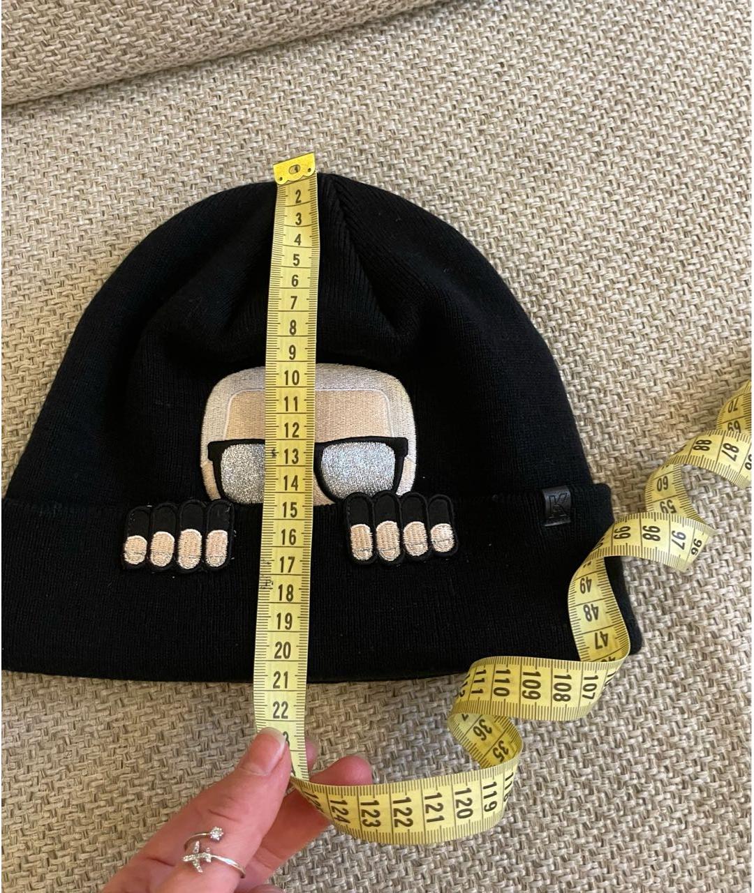 KARL LAGERFELD Черная шерстяная шапка, фото 2