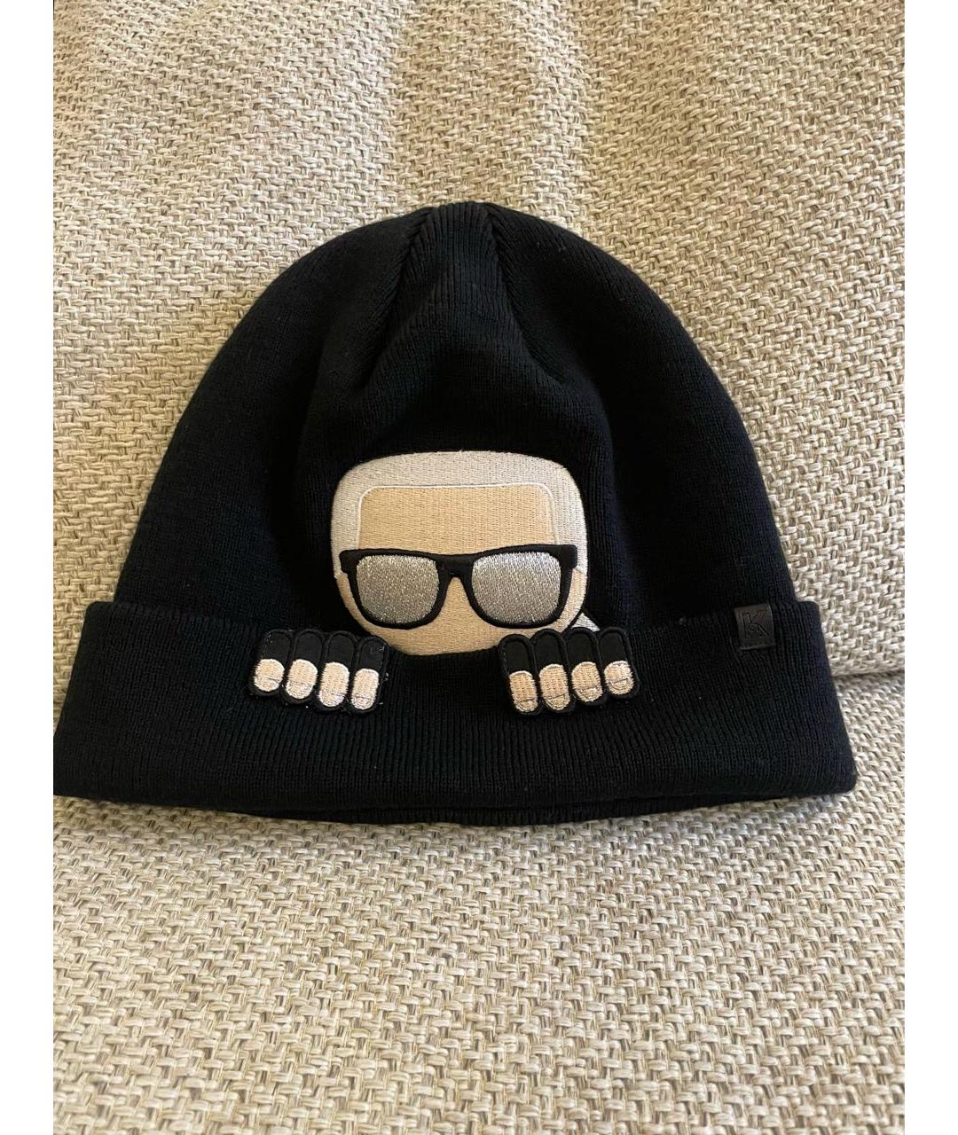 KARL LAGERFELD Черная шерстяная шапка, фото 6