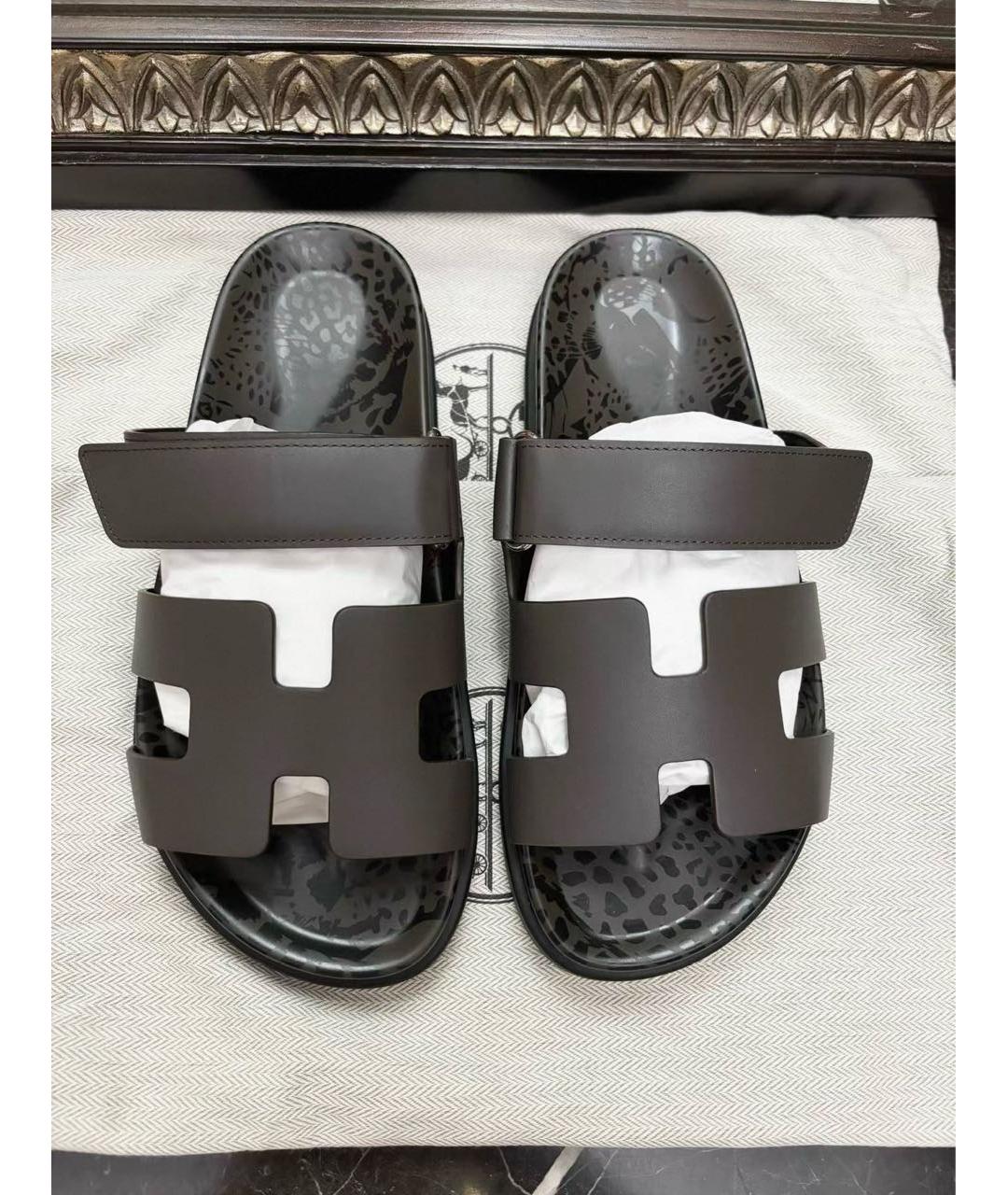 HERMES Кожаные сандалии, фото 3