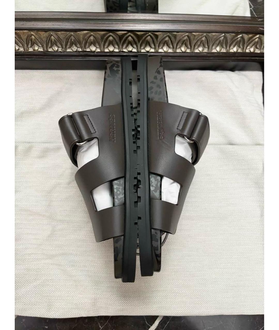 HERMES Кожаные сандалии, фото 6