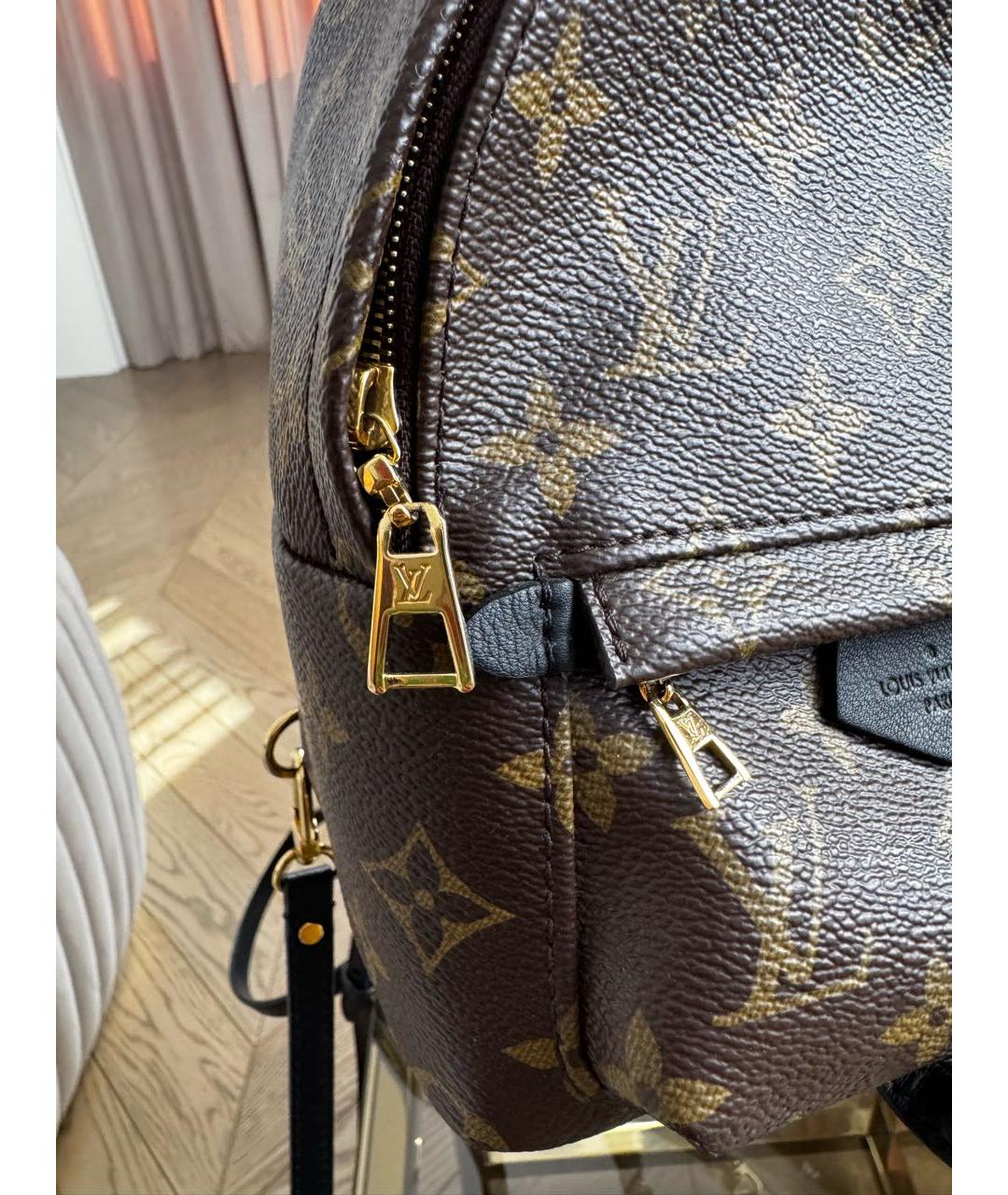 LOUIS VUITTON Коричневый рюкзак из искусственной кожи, фото 4