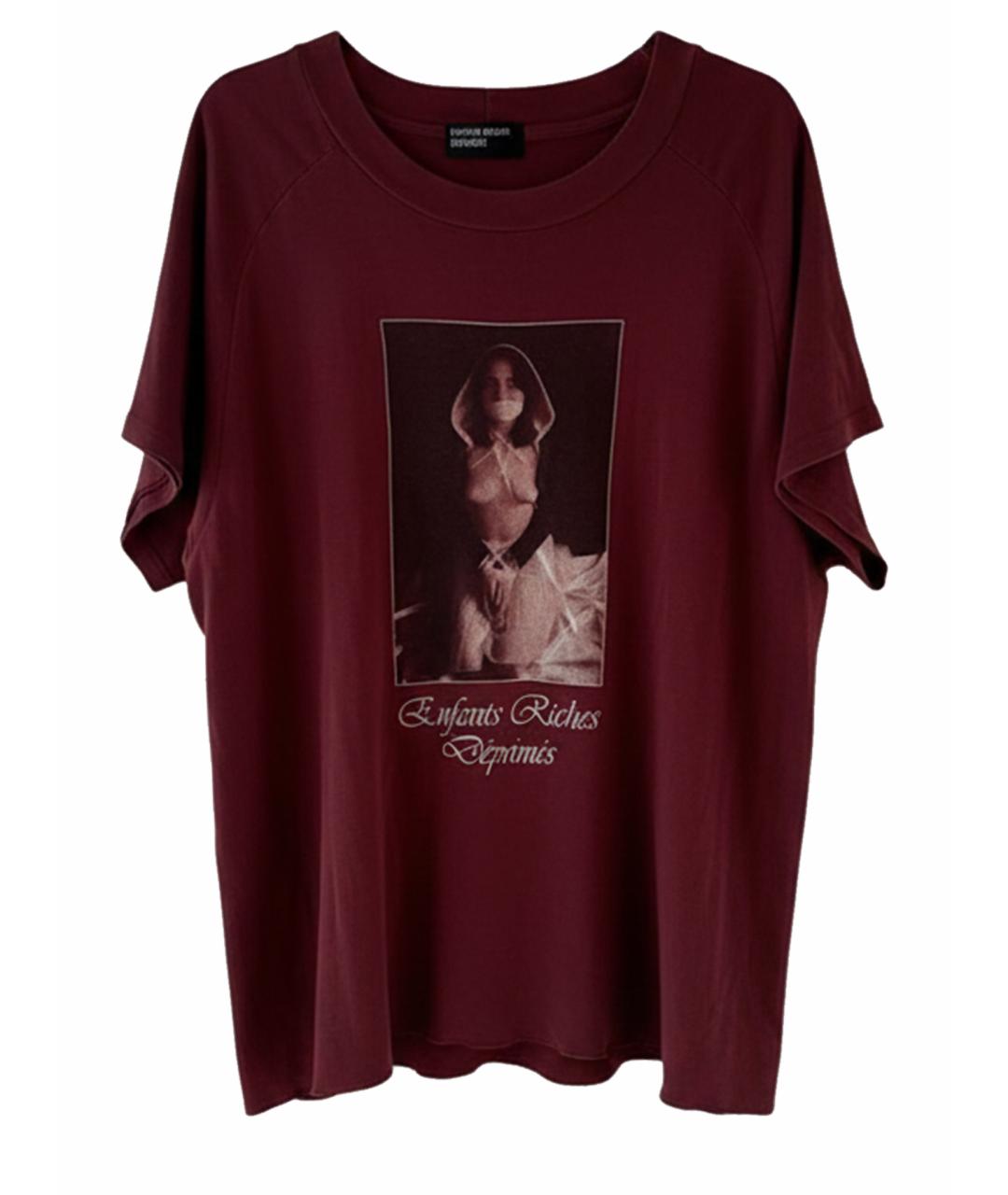 Enfants Riches Déprimés Бордовая хлопковая футболка, фото 1