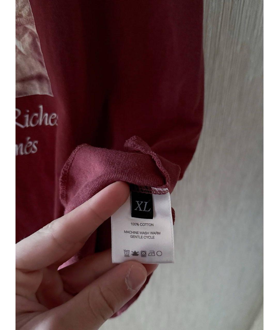 Enfants Riches Déprimés Бордовая хлопковая футболка, фото 5