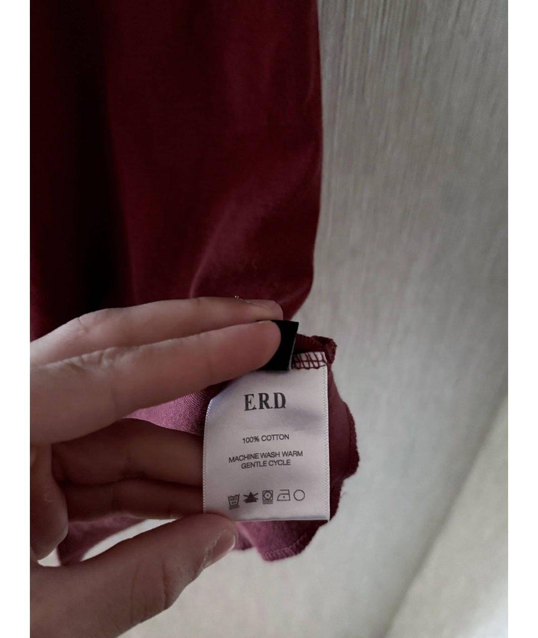 Enfants Riches Déprimés Бордовая хлопковая футболка, фото 6