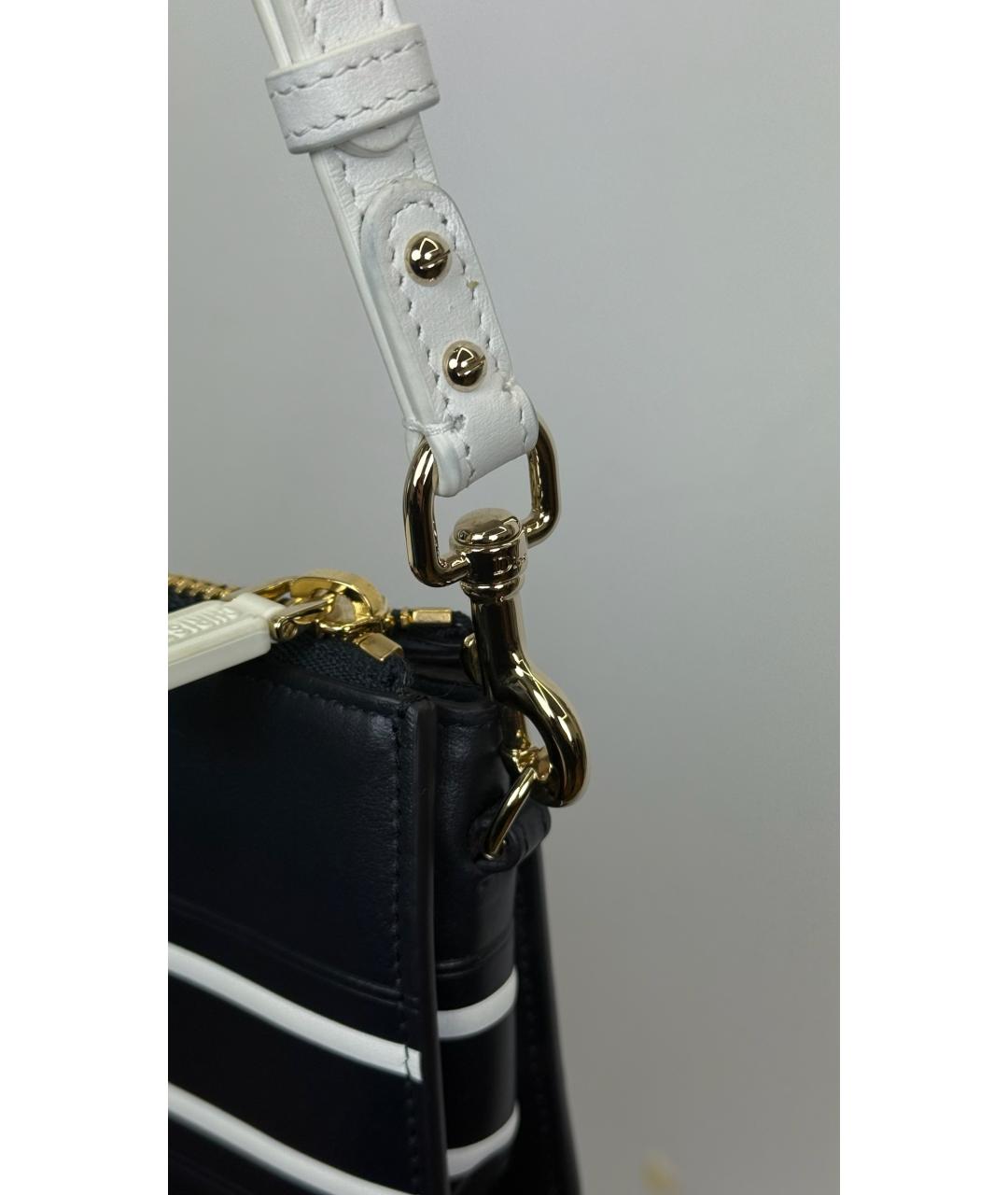 CHRISTIAN DIOR Черная кожаная сумка с короткими ручками, фото 3