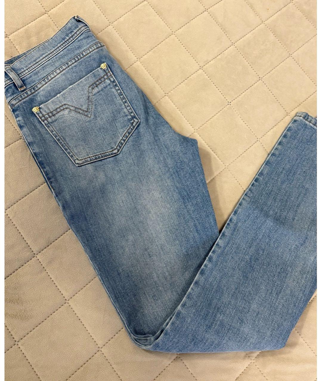 VERSACE Голубые джинсы слим, фото 5