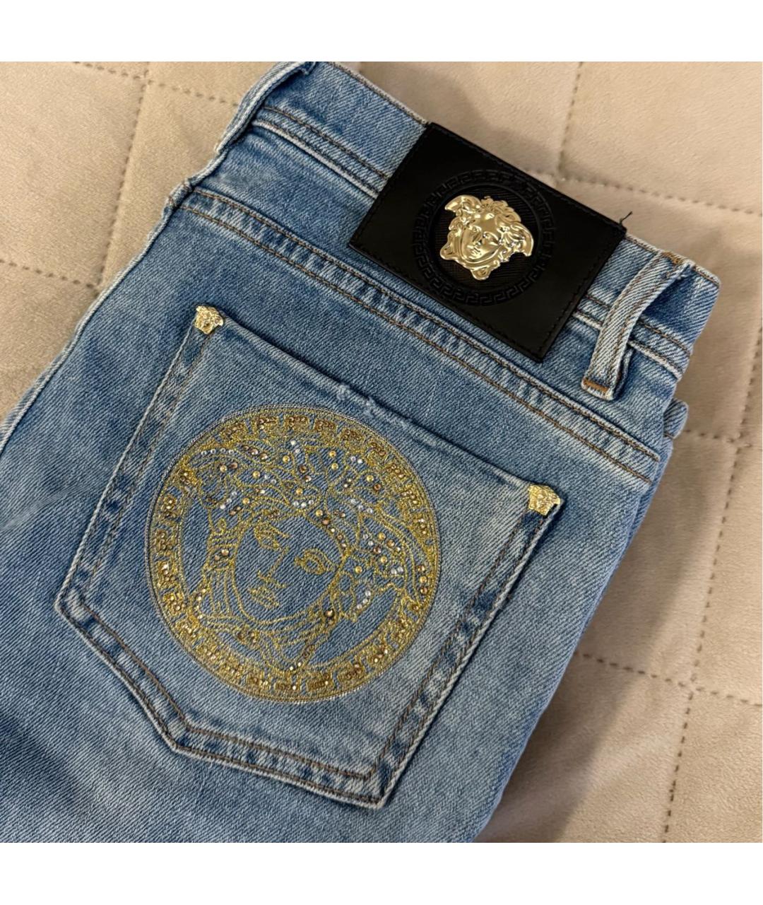 VERSACE Голубые джинсы слим, фото 6