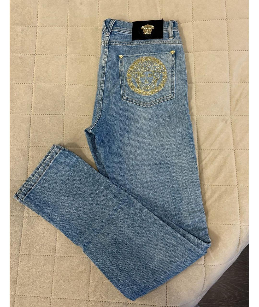 VERSACE Голубые джинсы слим, фото 2