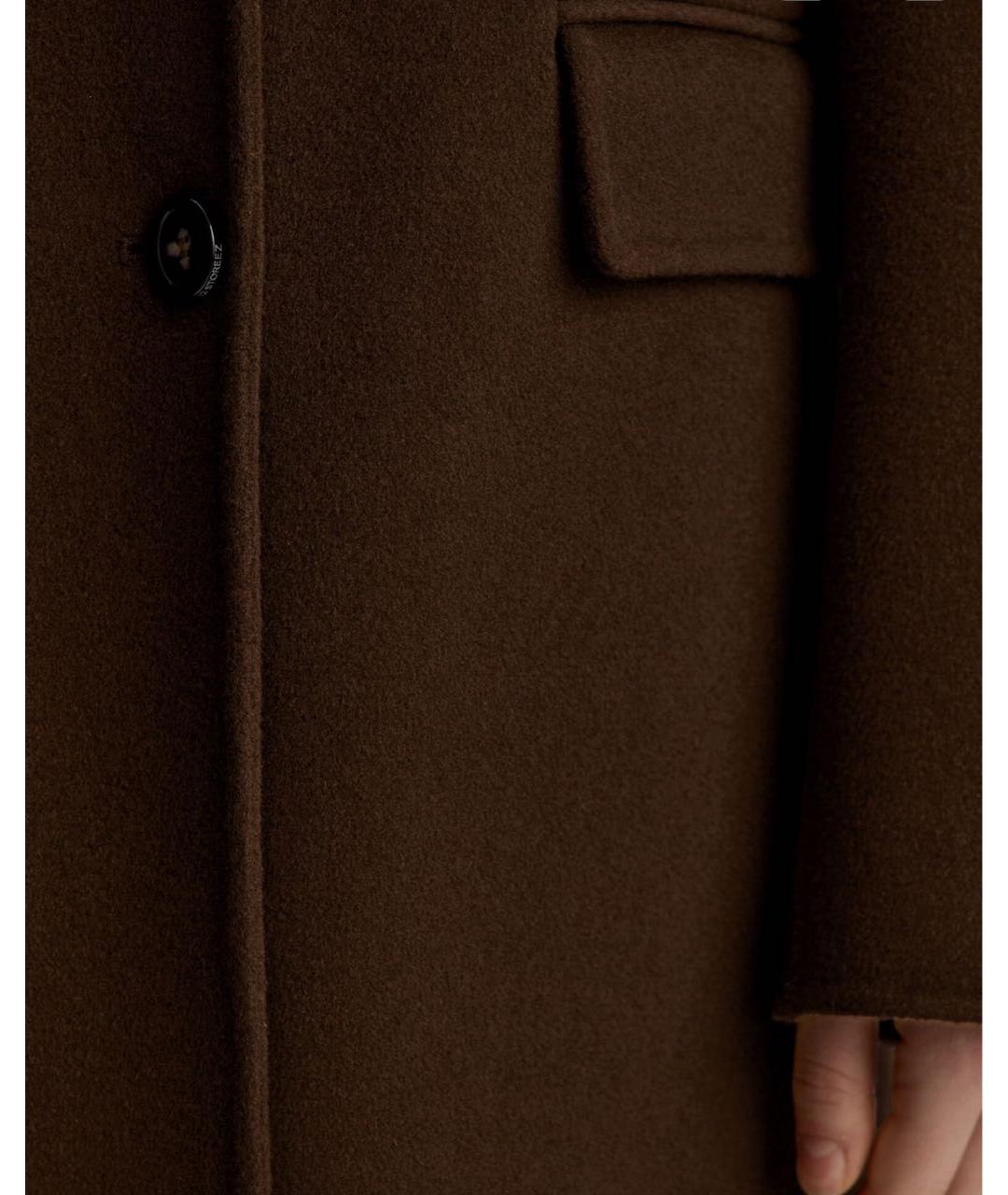 12 STOREEZ Коричневое шерстяное пальто, фото 4