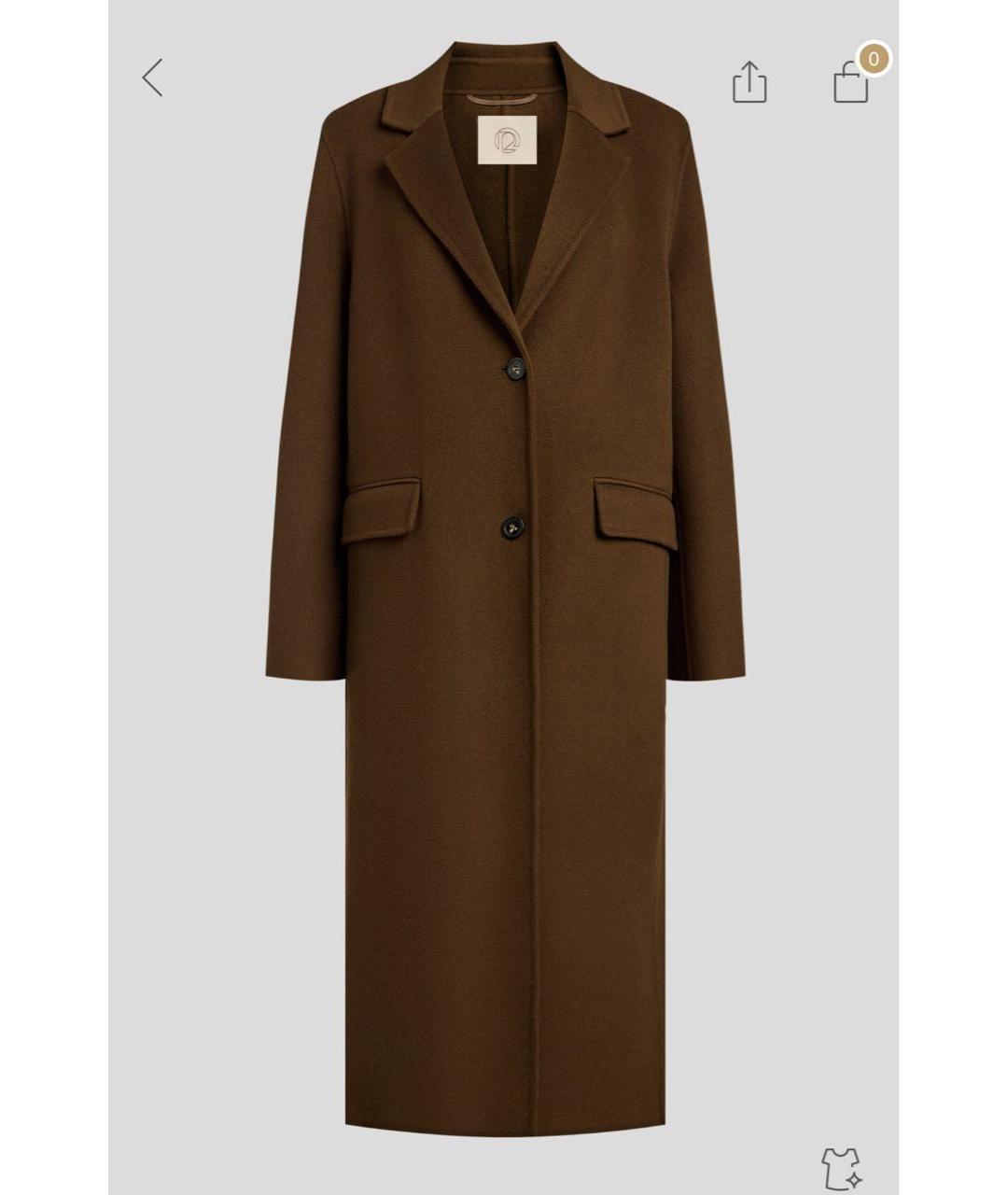 12 STOREEZ Коричневое шерстяное пальто, фото 9