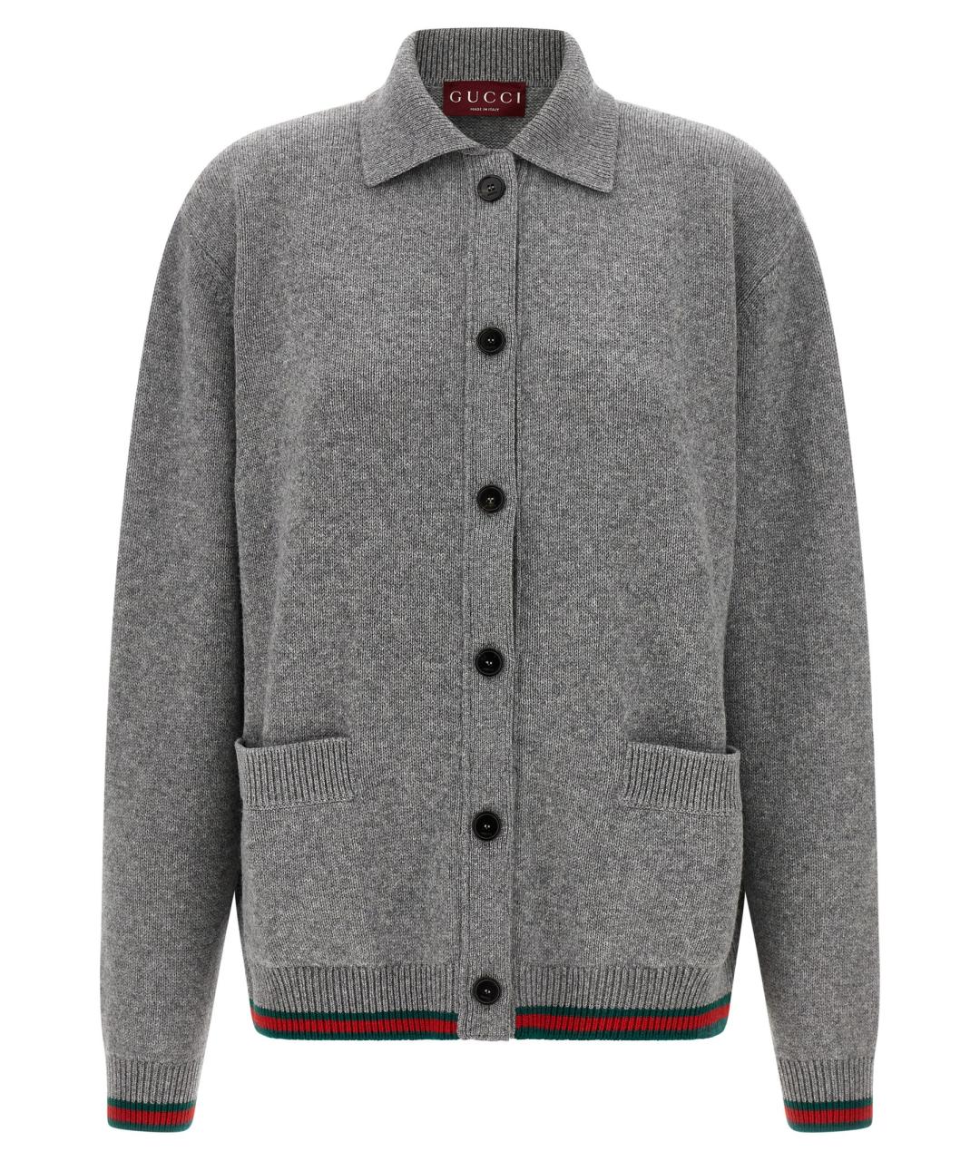 GUCCI Серый кашемировый кардиган, фото 1