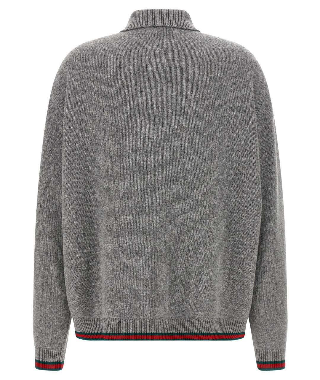 GUCCI Серый кашемировый кардиган, фото 2