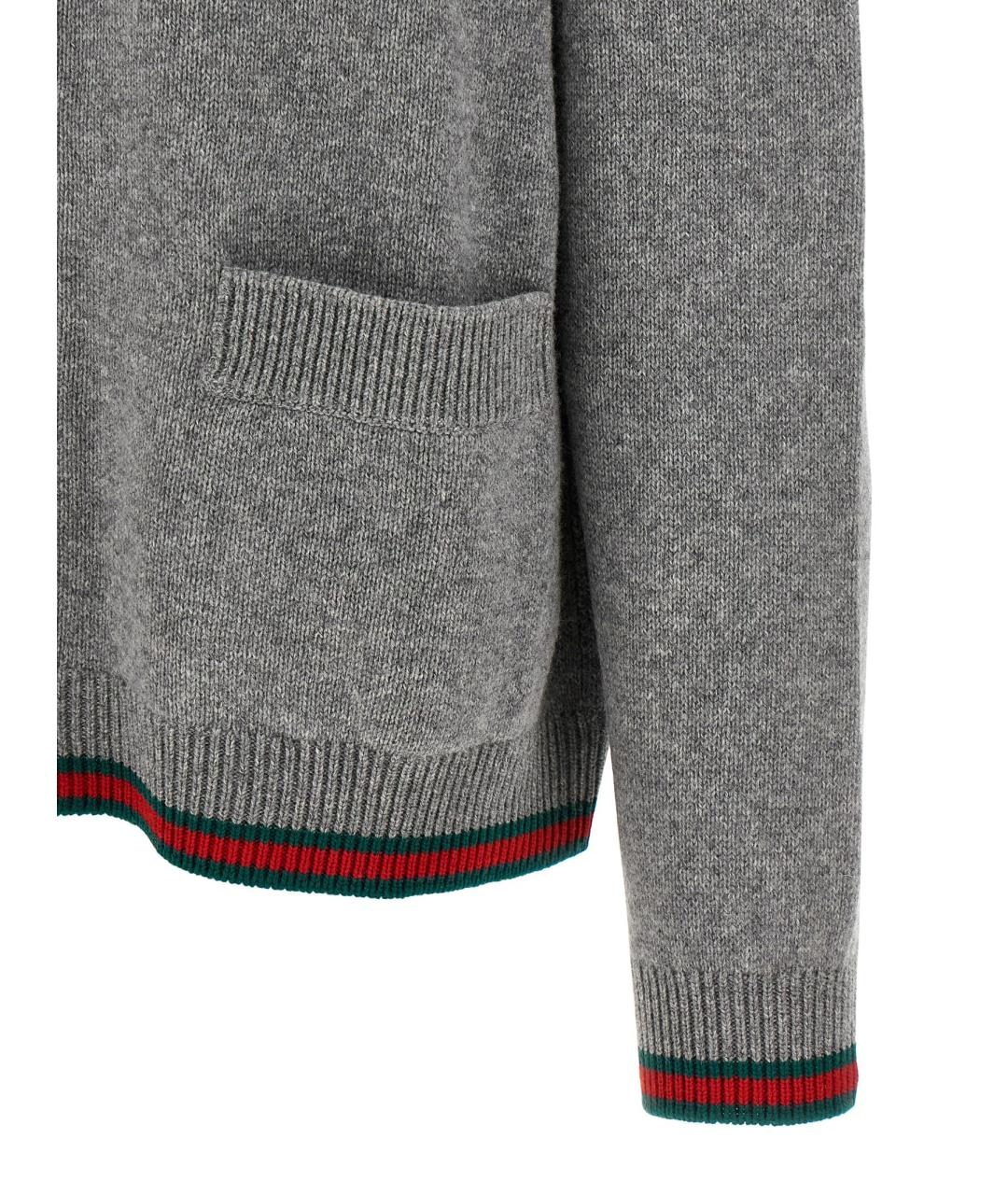 GUCCI Серый кашемировый кардиган, фото 4