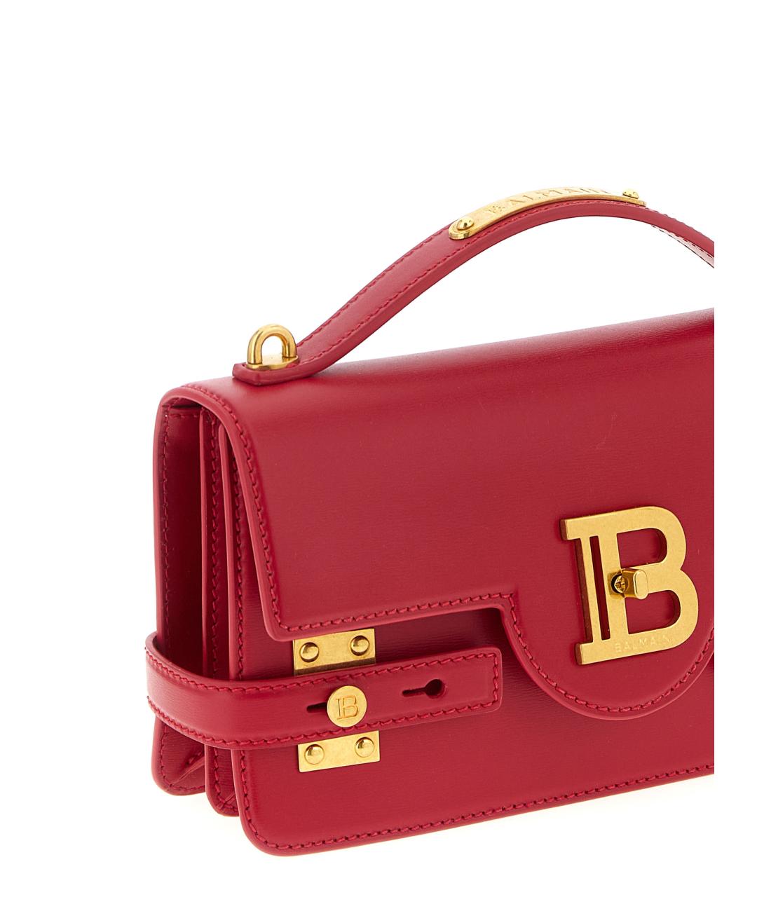 BALMAIN Фуксия кожаная сумка через плечо, фото 3